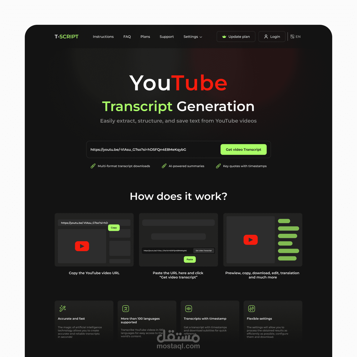 Trasncript YouTube