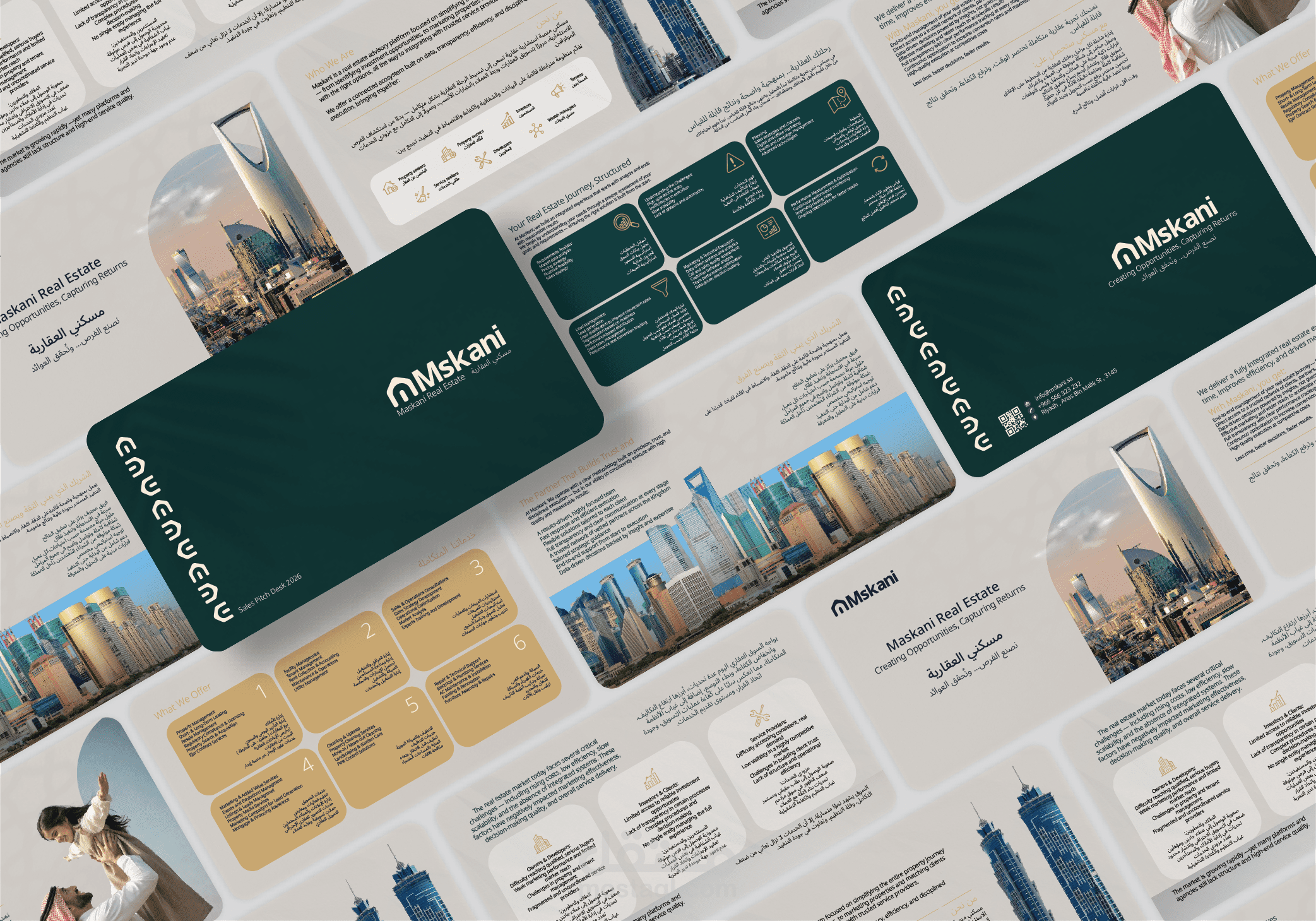 عنوان العمل: تصميم هوية بصرية لشركة عقارات