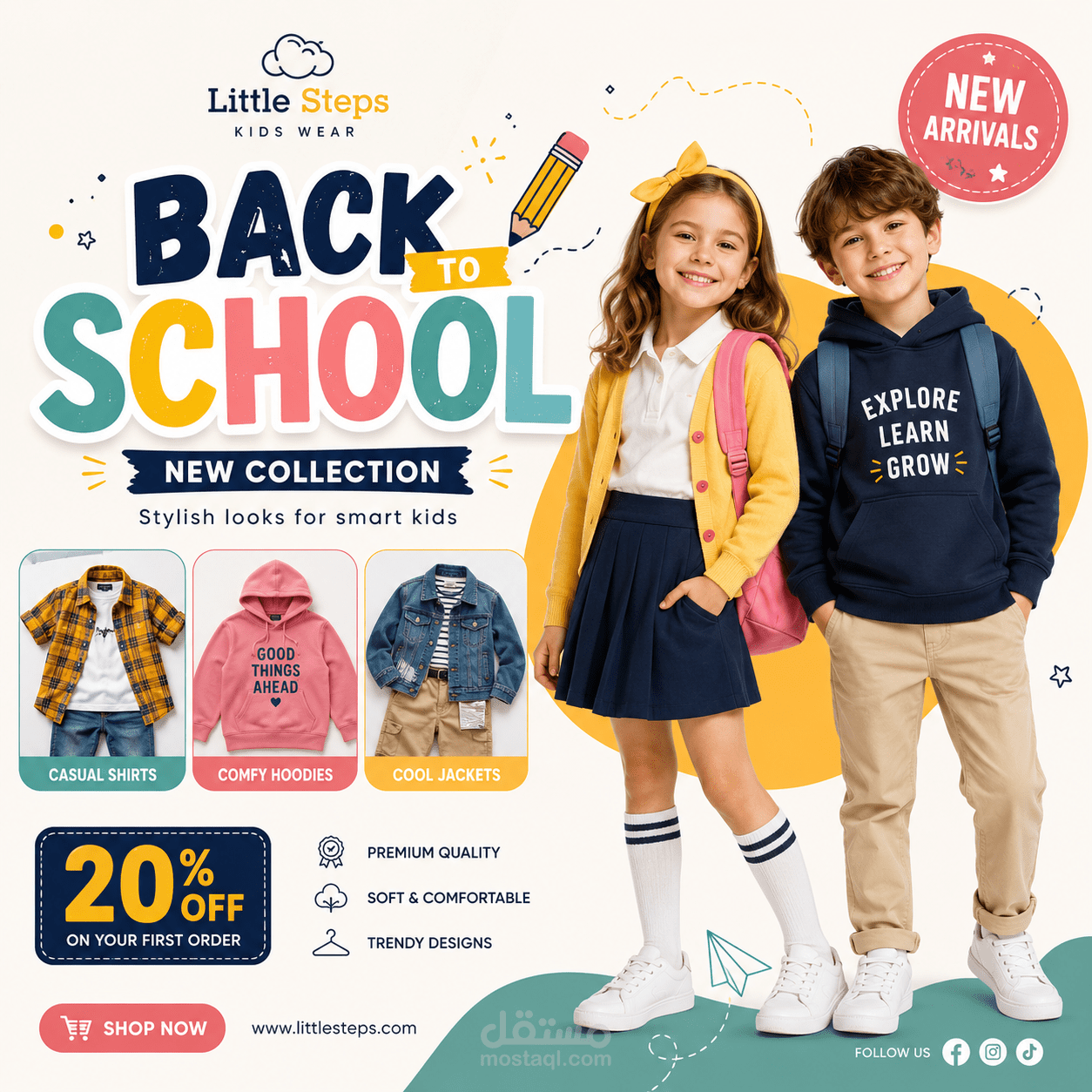 Back to School Kids Fashion Campaign Design