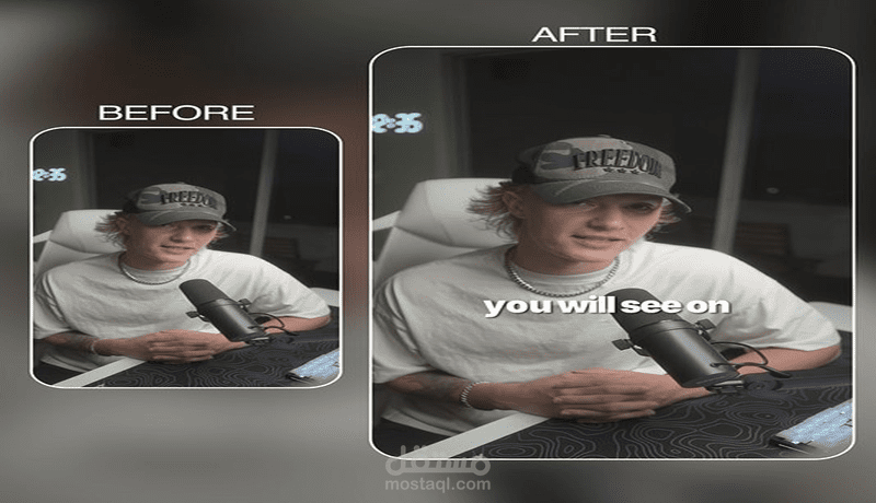 مونتاج فيديو ريلز لصانع محتوى