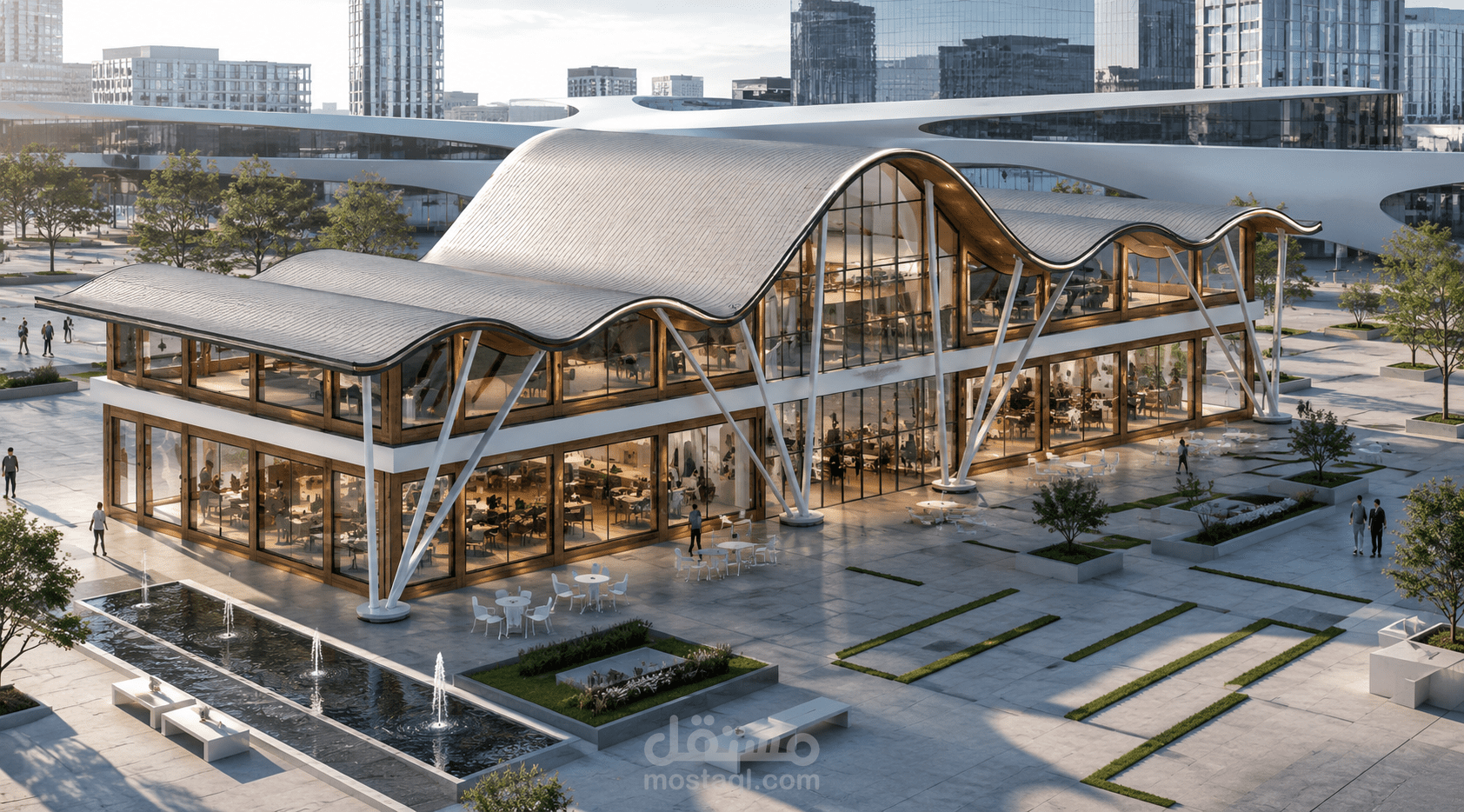 تصميم معماري وإظهار 3D لمركز ابتكار وتكنولوجيا حضري | Urban Innovation & Tech Hub