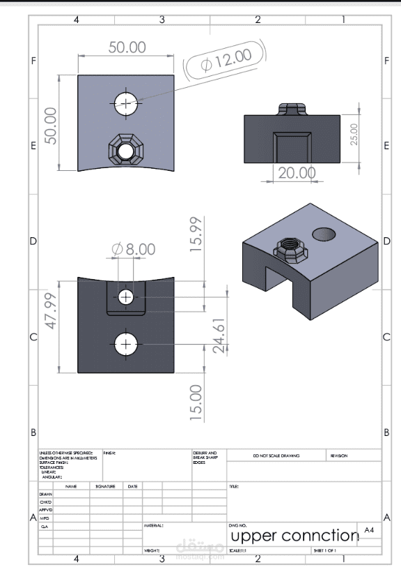 إخراج المخططات الهندسية، اللوحات التنفيذية، وجداول التشغيل للتصنيع (2D/3D Drawings & Process Planning)