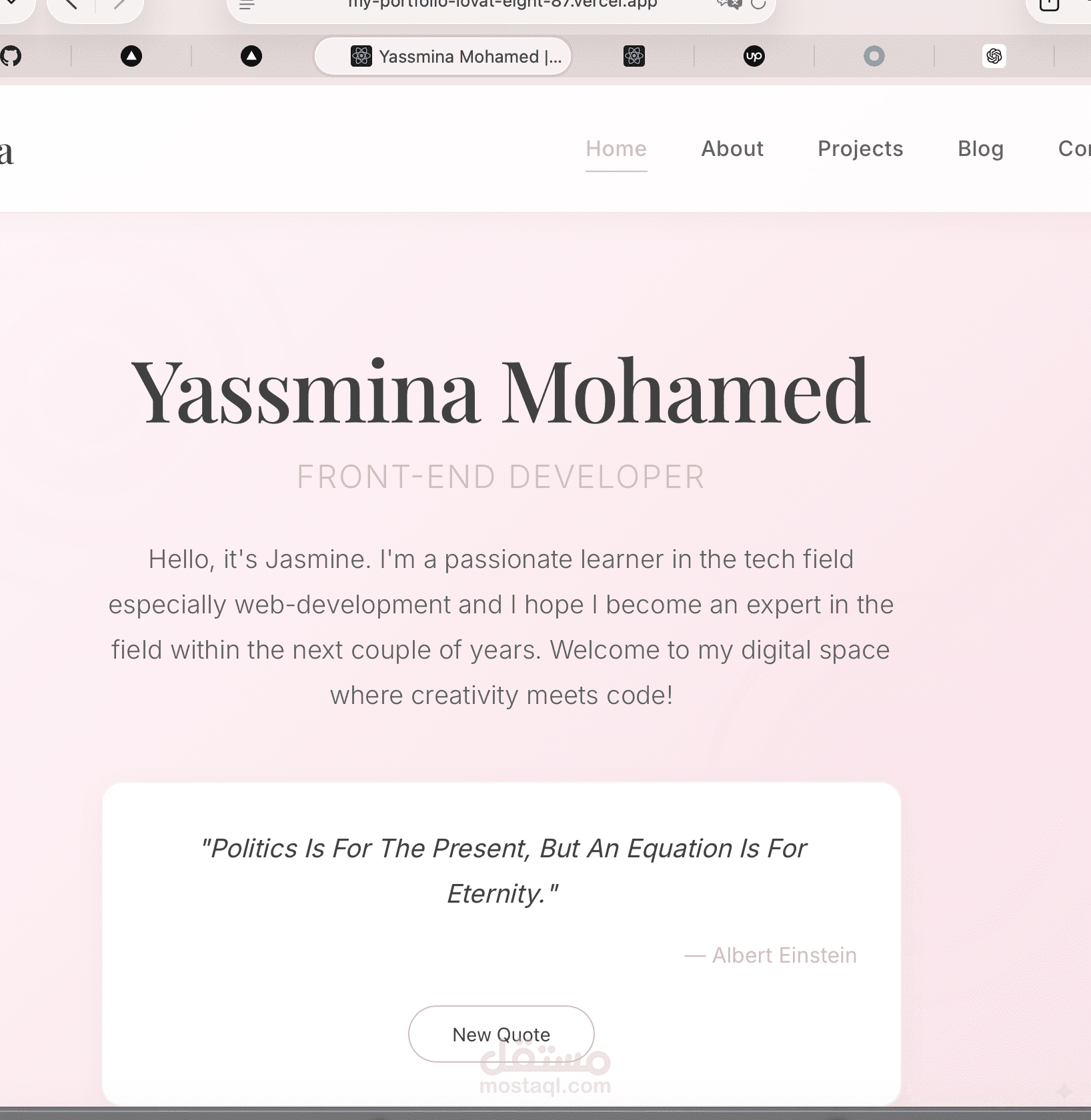 Portfolio app