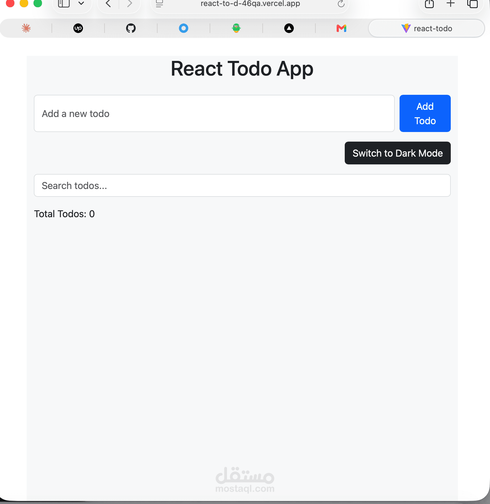 React to do