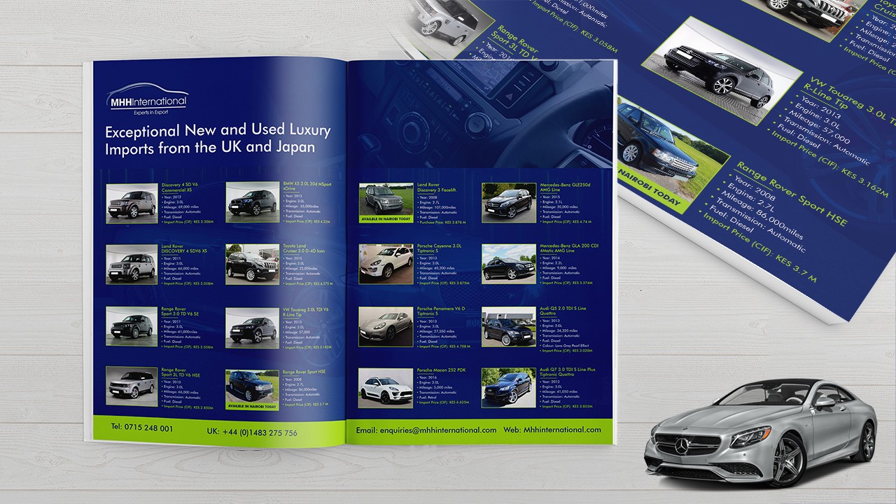 تصميم كتالوج وبروفايل شركات  وعارض سيارات كامل