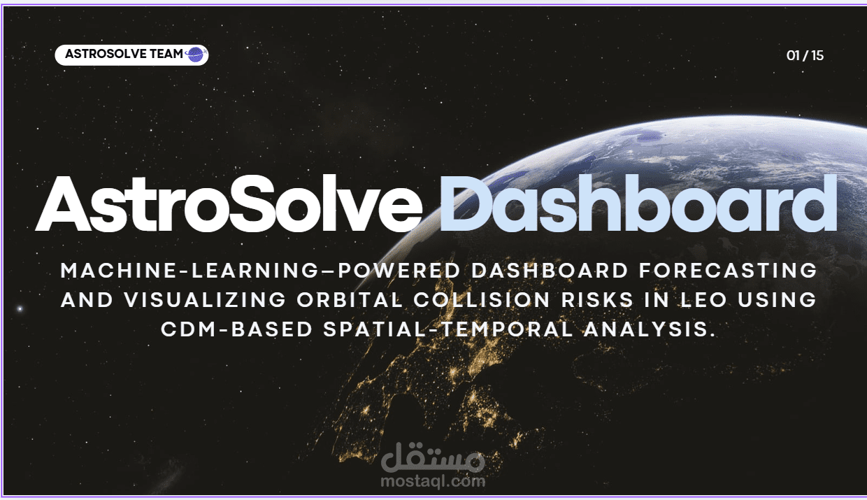 🌌 AstroSolve — تحليل مخاطر التصادم المداري وتصور البيانات العلمية