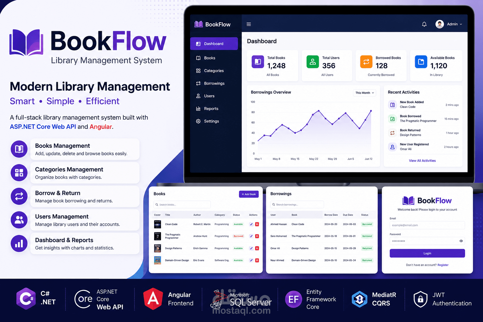BookFlow – نظام إدارة المكتبة