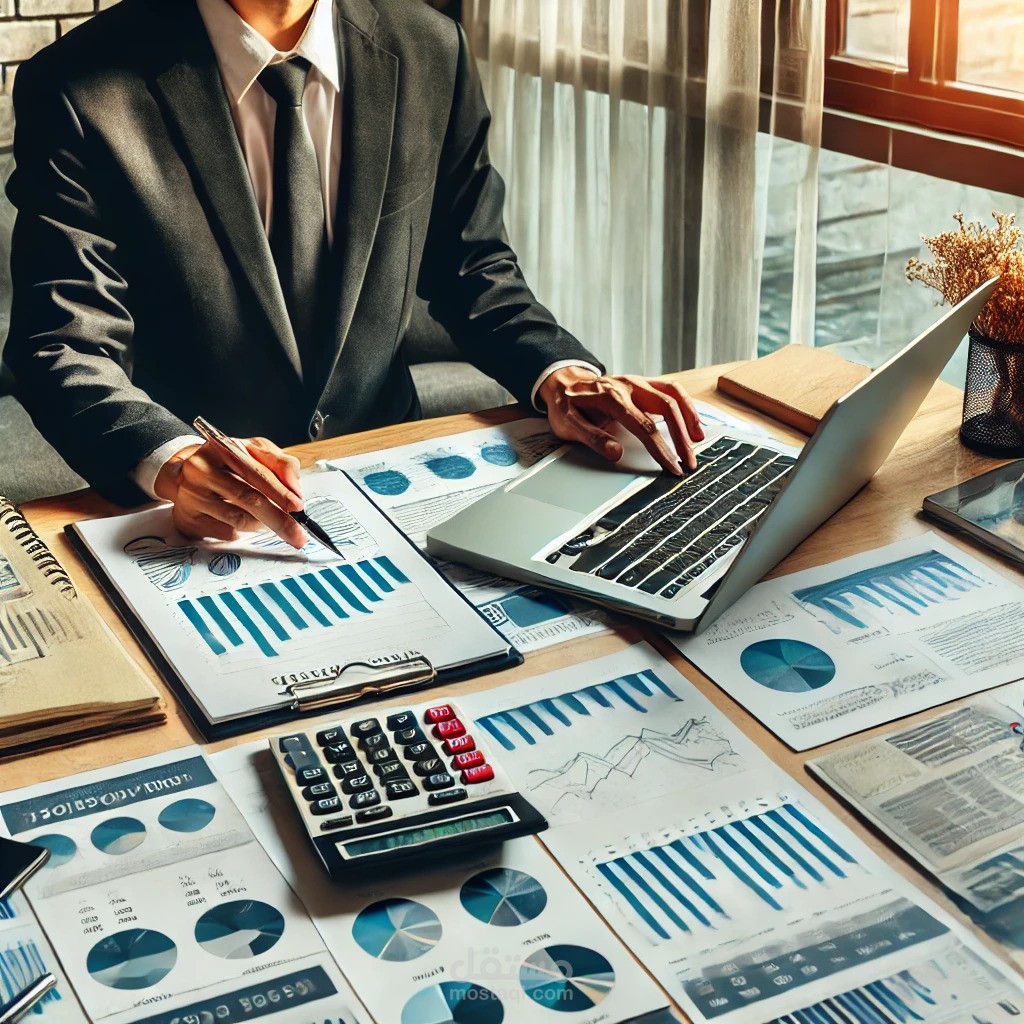 تقديم خدمات استشارات مالية, واعداد الموازنات  والخطط المالية