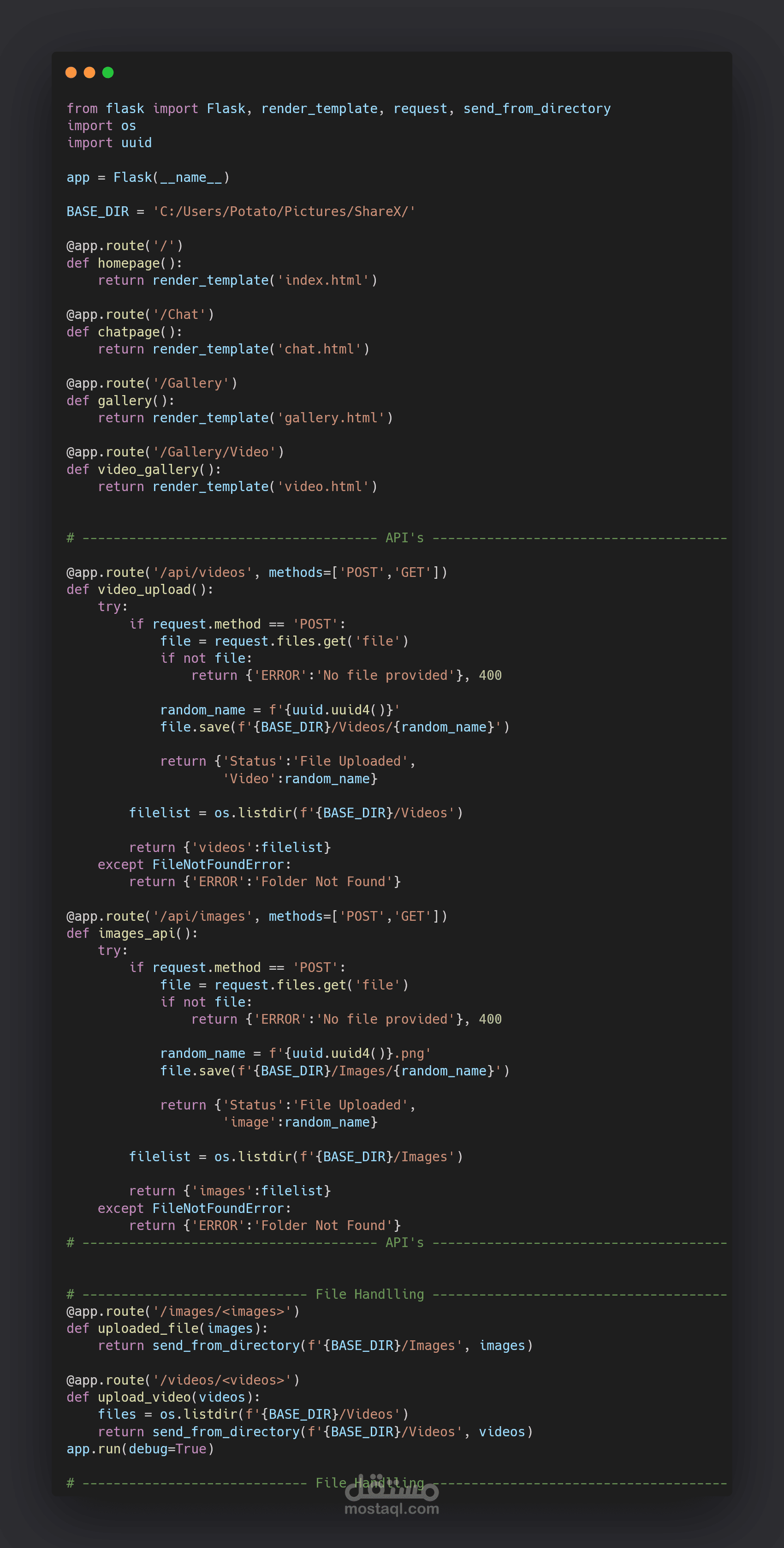 ShareX API integration + file uploading using flask
