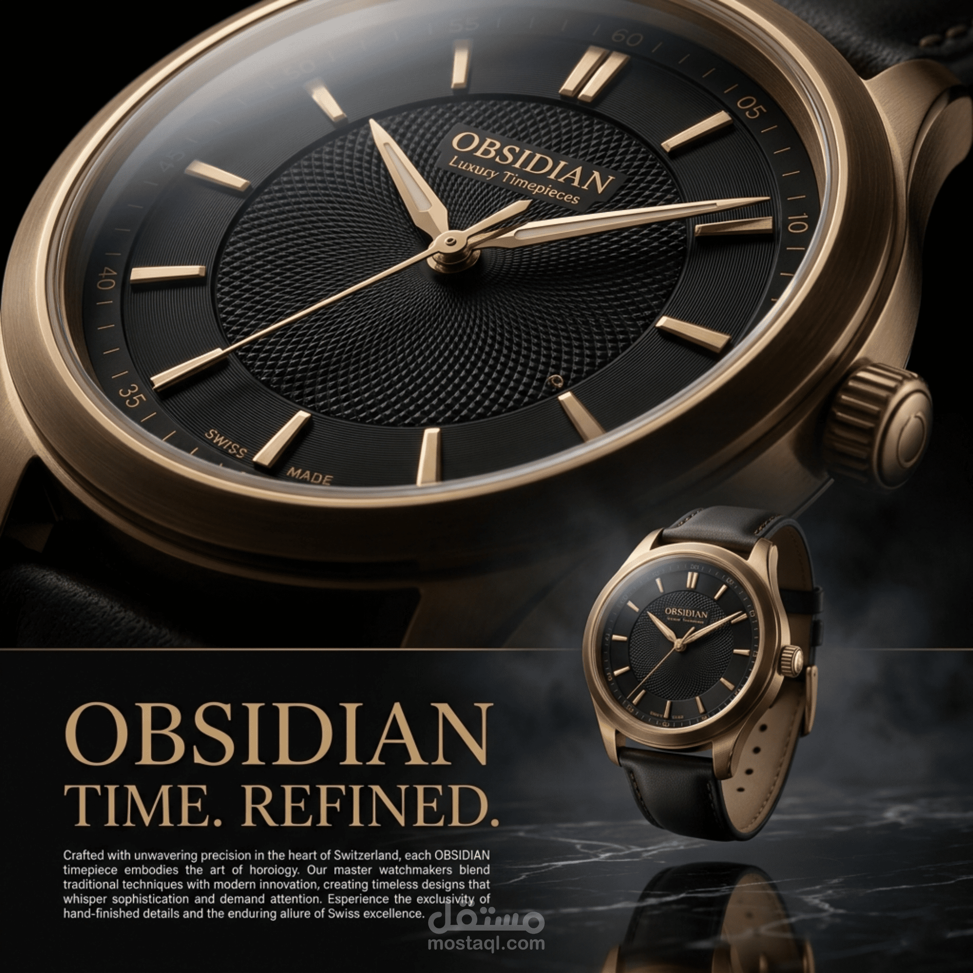 OBSIDIAN Luxury Watch Brand Identity
