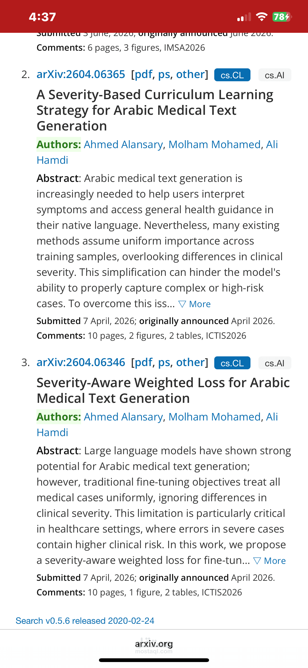 A Severity-Based Curriculum Learning Strategy for Arabic Medical Text Generation , Severity-Aware Weighted Loss for Arabic Medical Text Generation