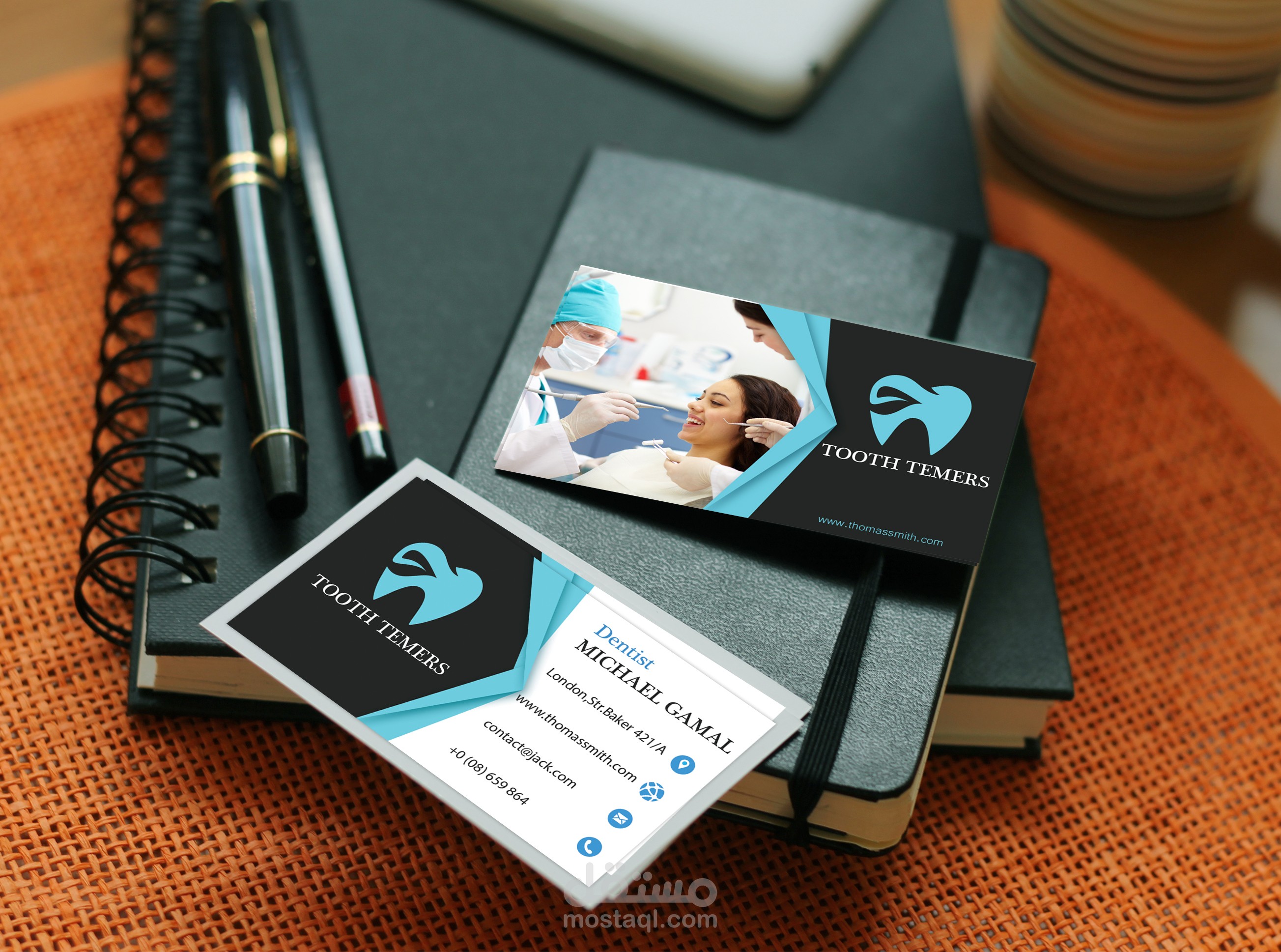 كارت شخصى لدكتور أسنان