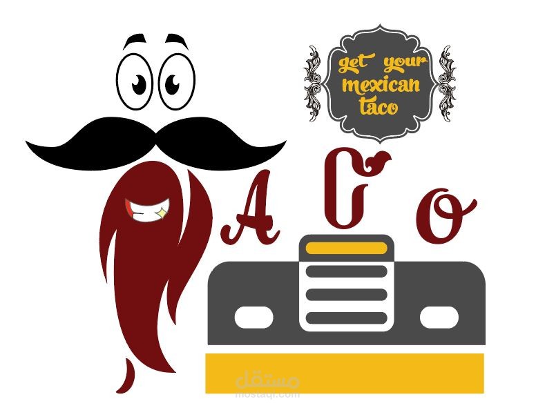 تصميم لوجو لعربة طعام مكسيكيه