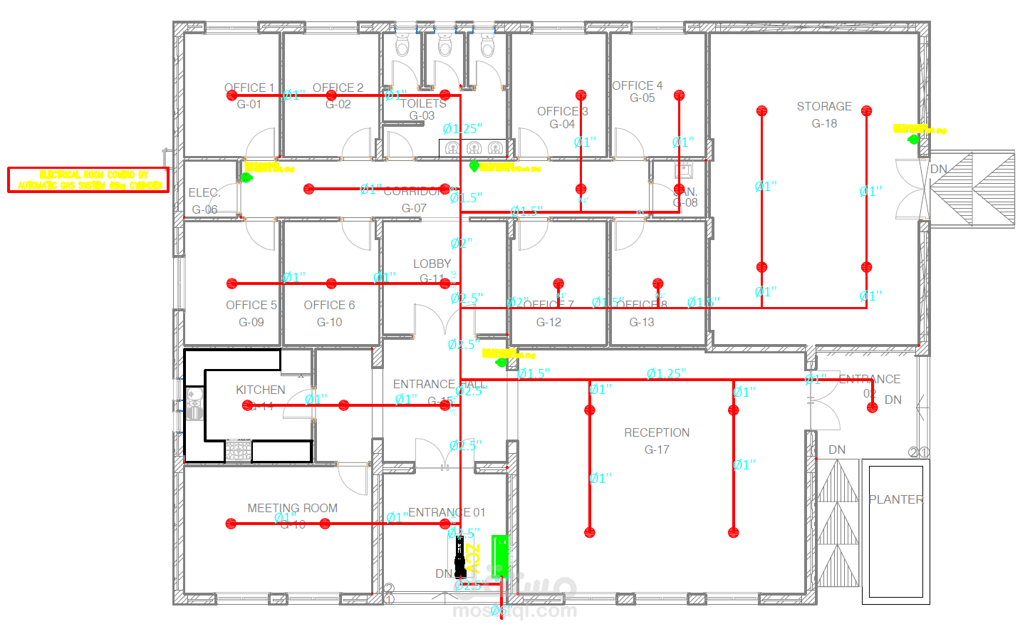 تصميم نظام مكافحة الحريق (Firefighting System Design) للمبنى الإداري بجامعة الملك سعود - الرياض