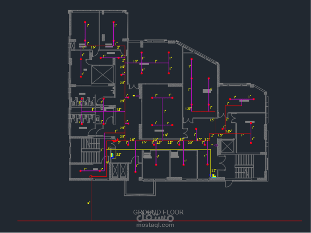Project Title: Fire Protection Systems Design for Educational School Building (Ground + 6 Typical Floors) – Cairo