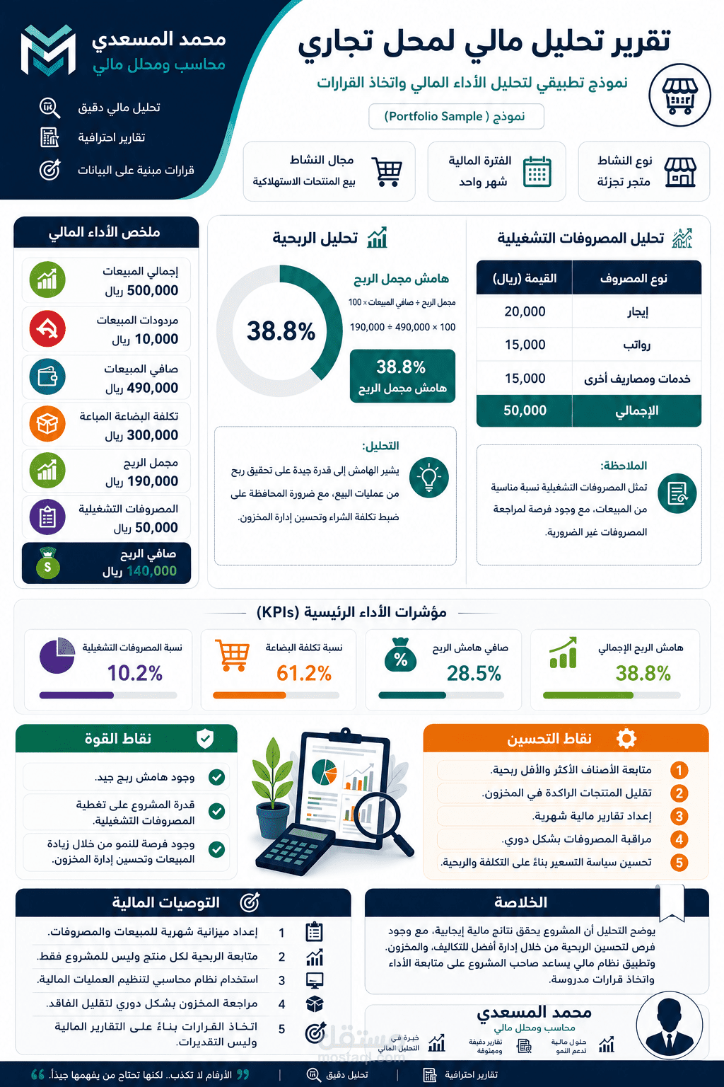 تقرير تحليل مالي احترافي لدعم اتخاذ القرارات الإدارية.