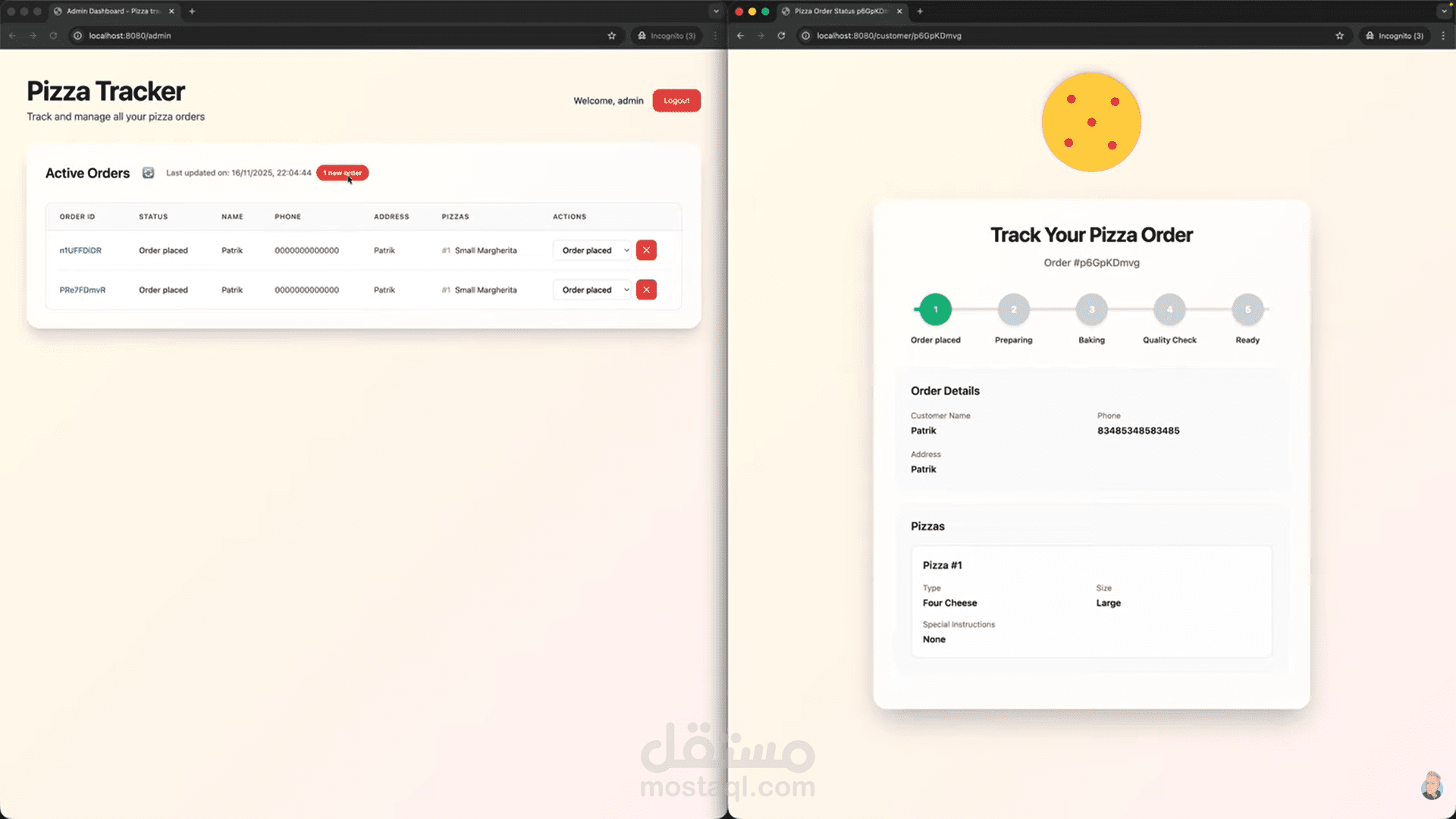 Pizza Tracker