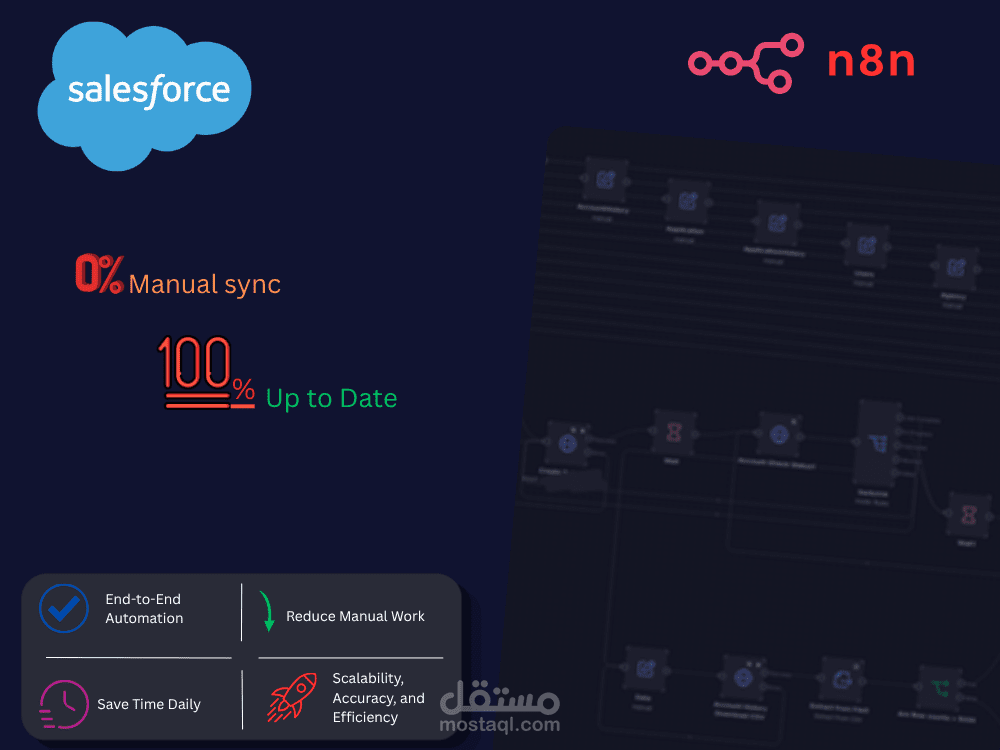 أتمتة ومزامنة البيانات بين Salesforce و قواعد البيانات