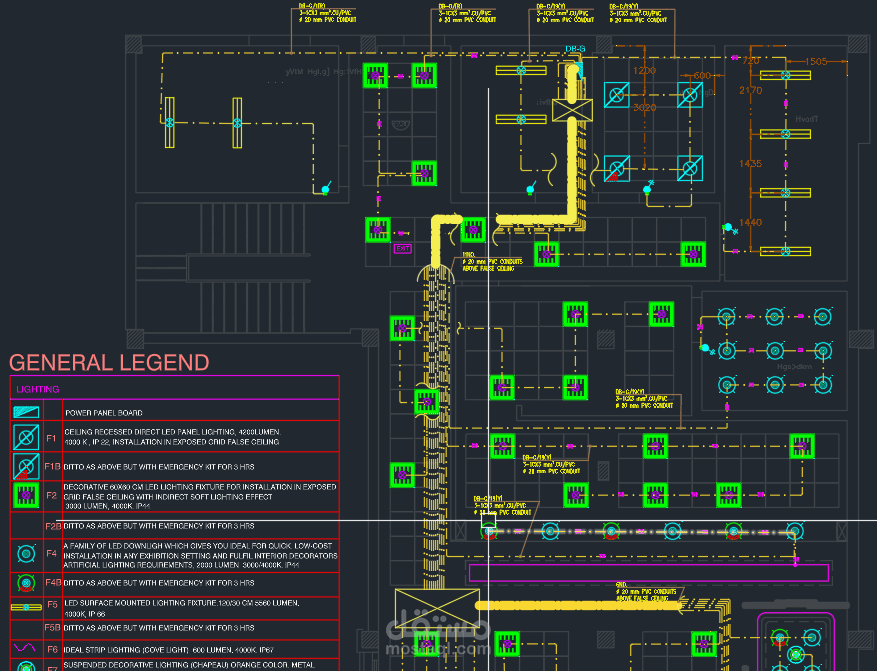 مخططات تنفيذية كهربائية متكاملة (Electrical Shop Drawings)