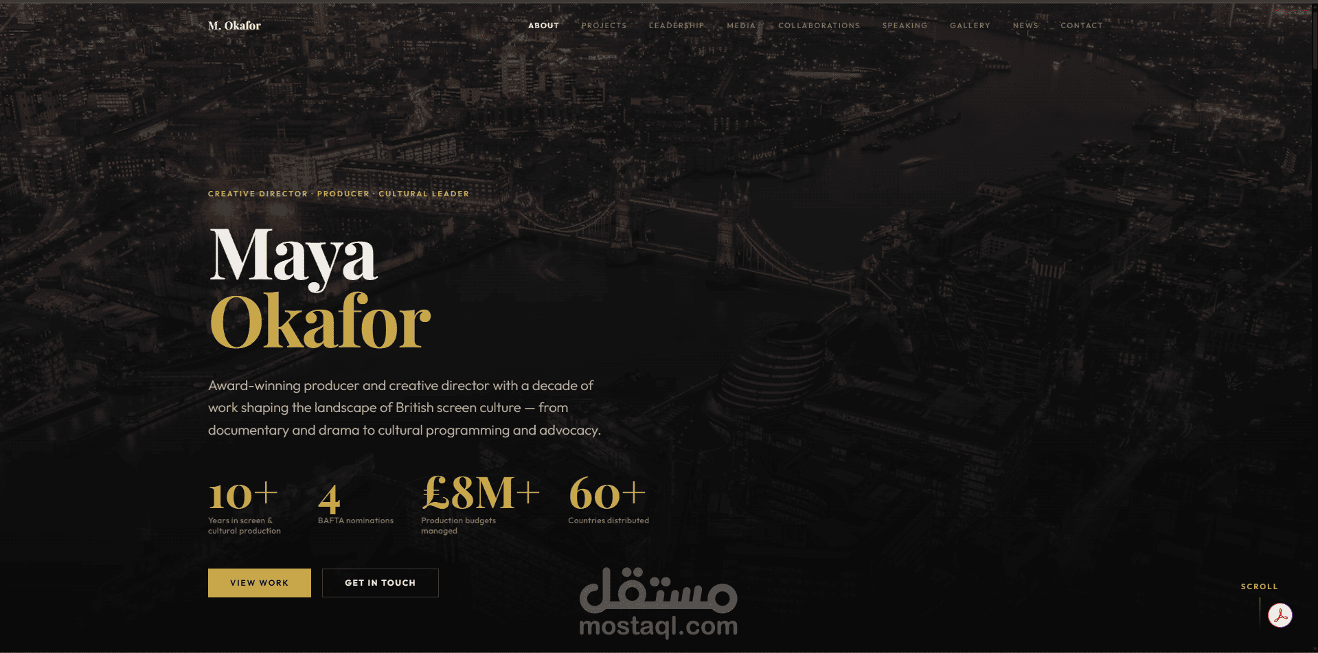 موقع التعريف الشخصي ومعرض الأعمال التفاعلي | Multi-Media Professional Portfolio