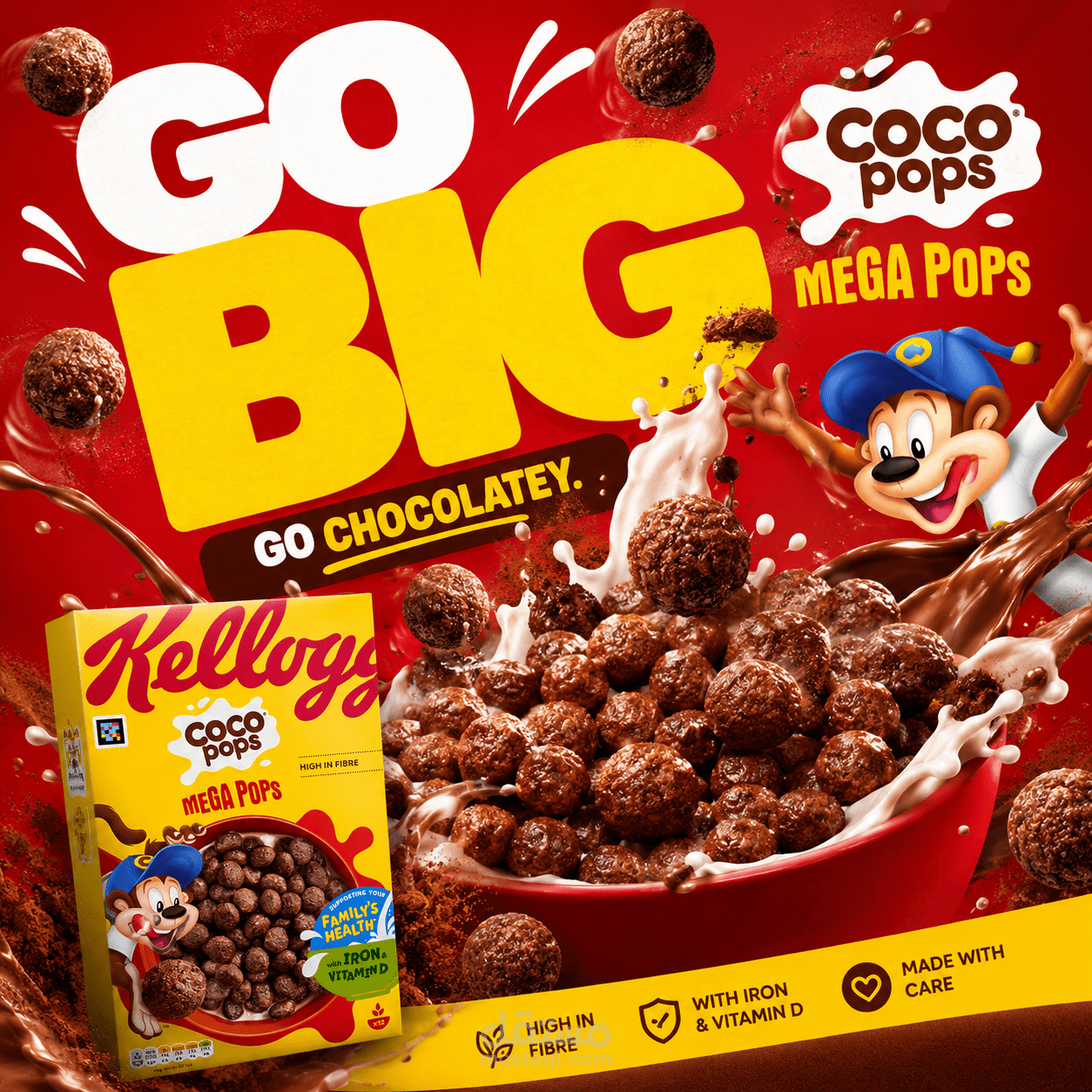Breakfast Just Got MEGA 🍫💥 | Kellogg's Coco Pops Mega Pops Campaign Poster