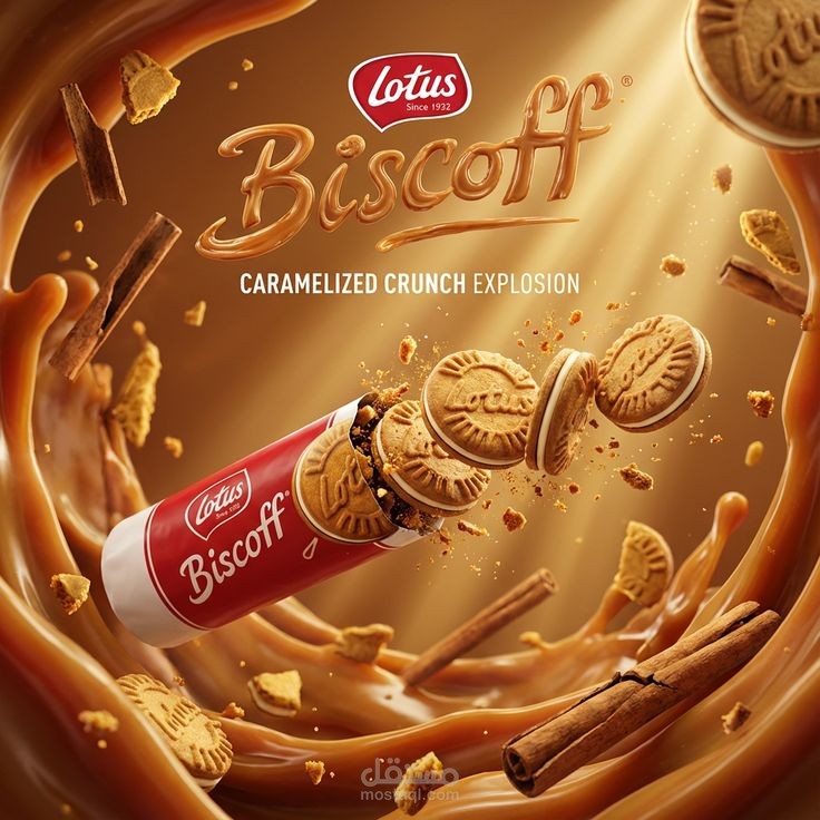 Professional AI Design for Lotus Biscoff Brand