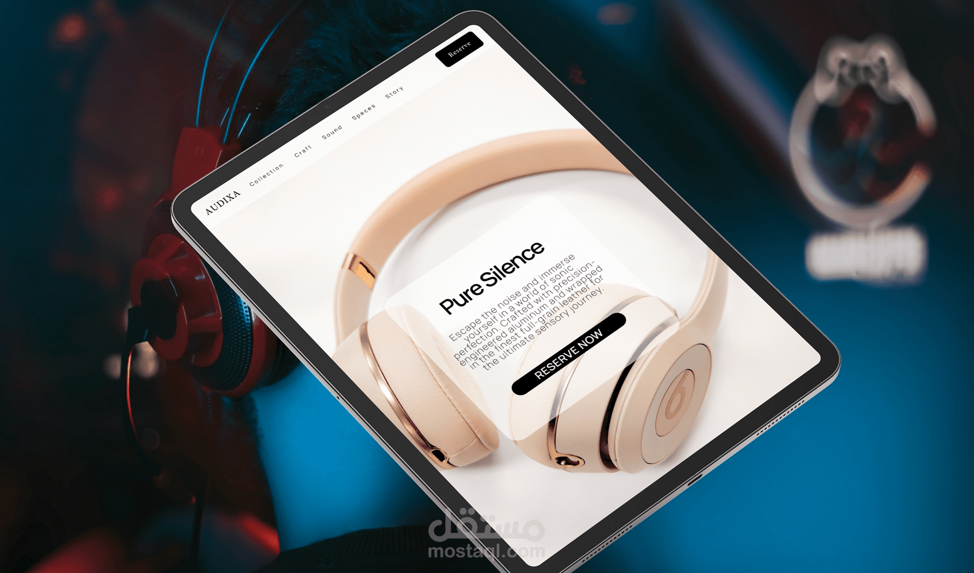 AUDIXA | Premium Headphones Landing Page web Design