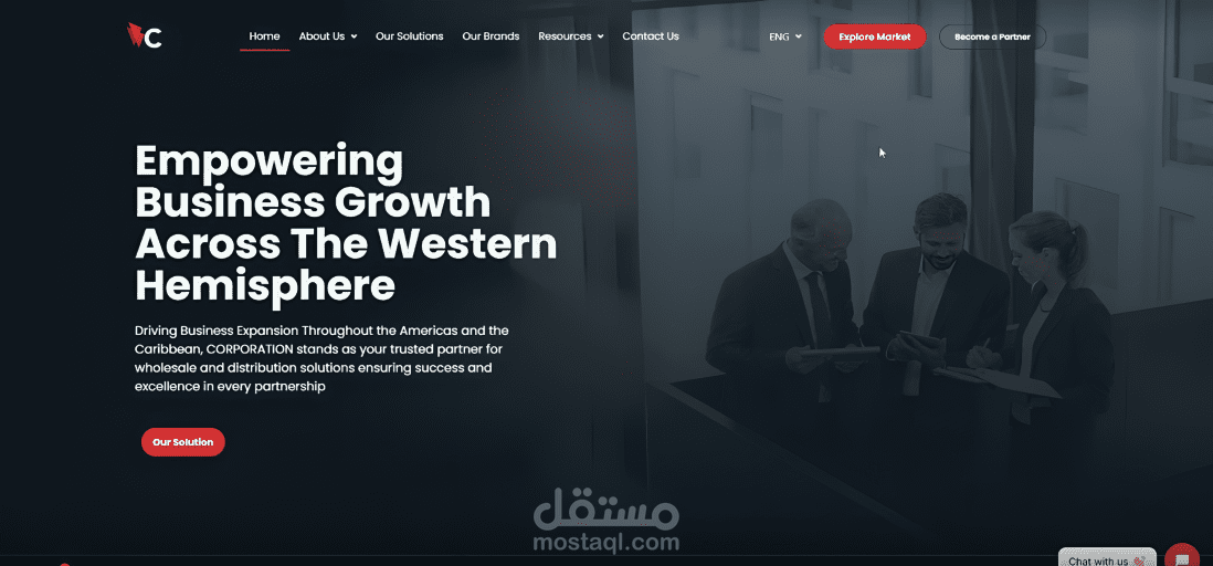 موقع شركة احترافي مبني على WordPress