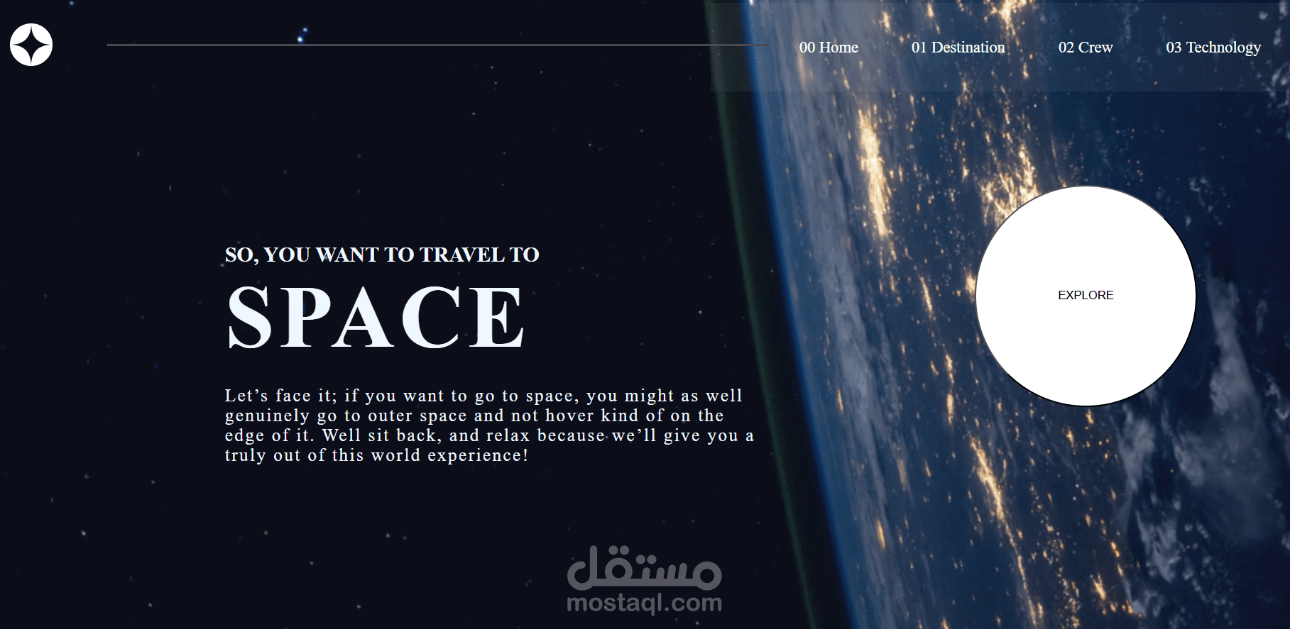 Space Tourism – Multi-Page React Website