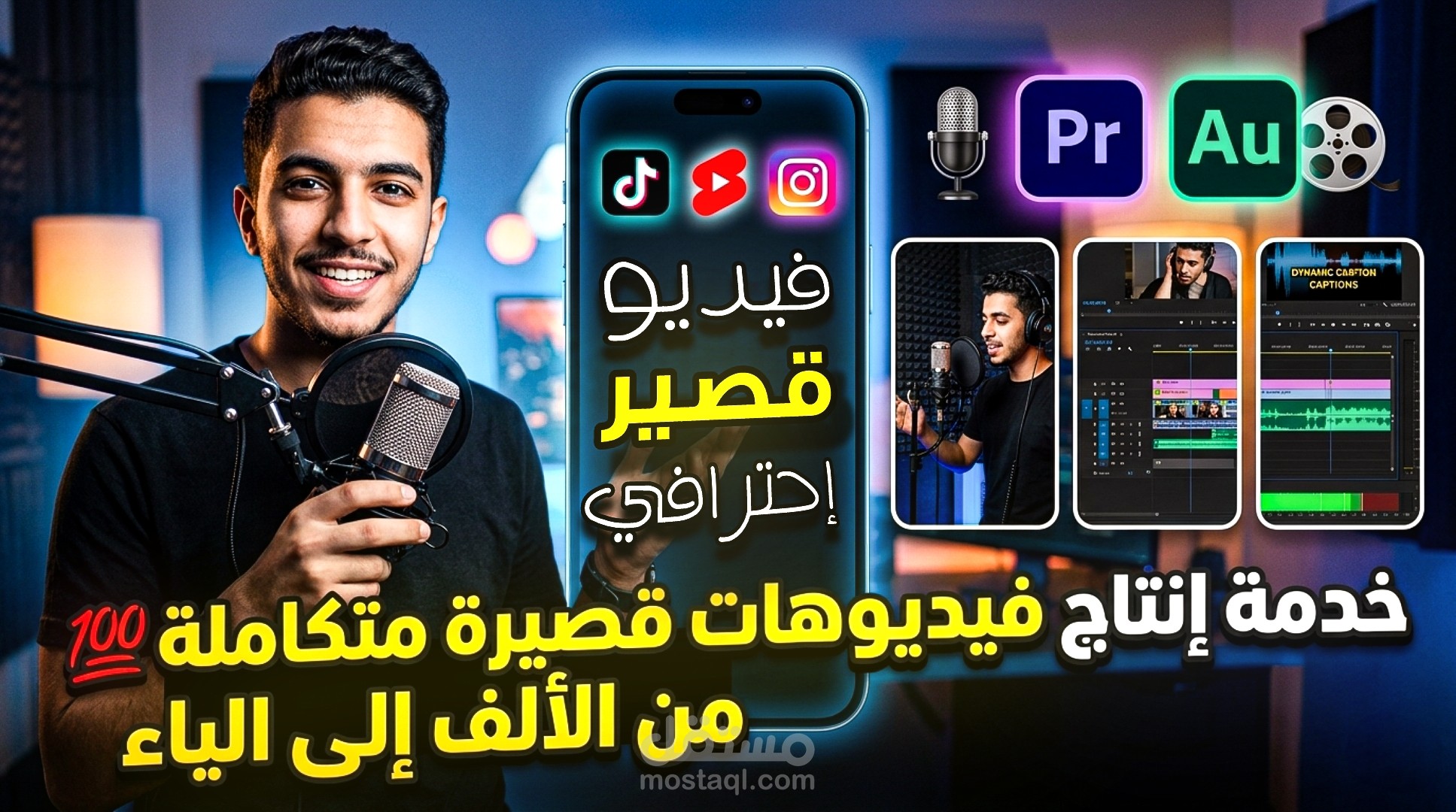 إنتاج فيديو قصير (Reels) متكامل بأسلوب السرد القصصي المشوق
