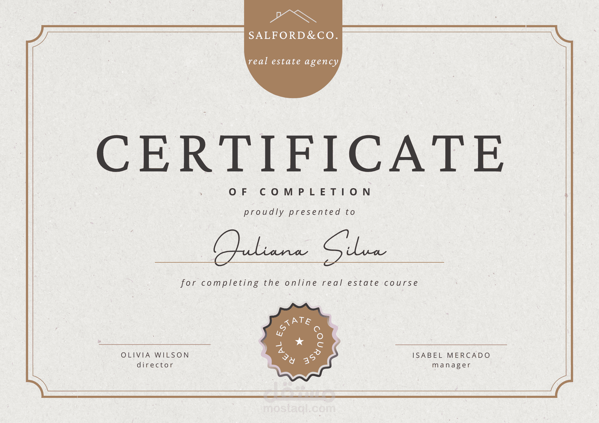 Professional Certificate Design | Canva Editable Certificates