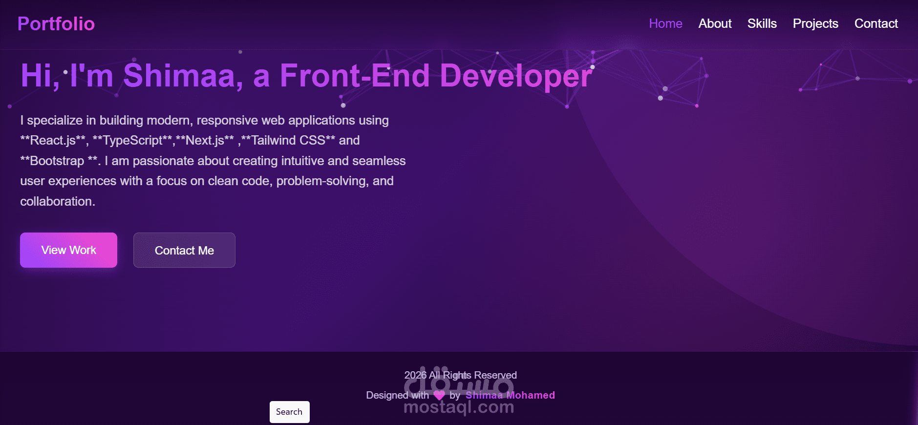 Portfolio Website | Modern Responsive Portfolio باستخدام React.js