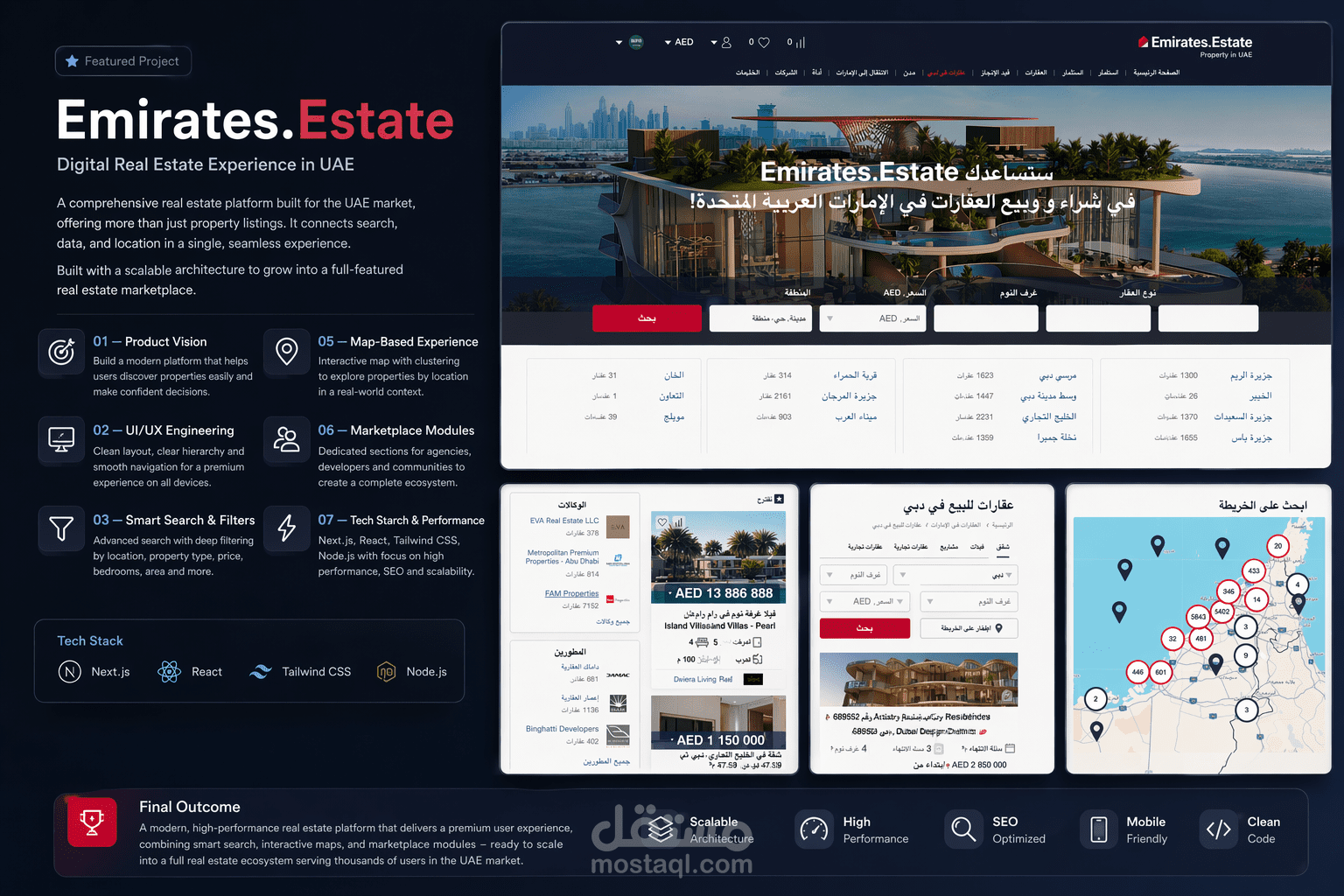 Emirates.Estate — منصة عقارية متكاملة لإدارة وعرض العقارات في الإمارات