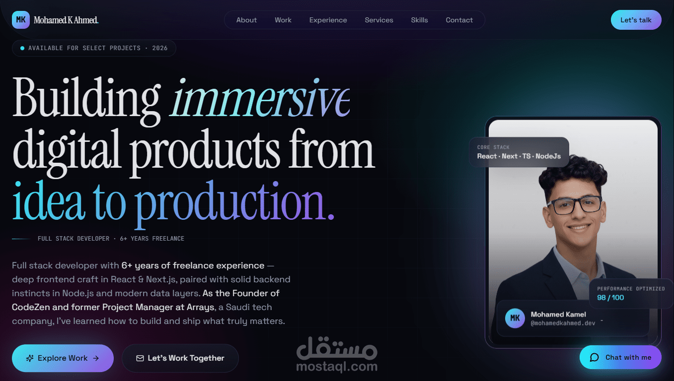My Portfolio  | معرض أعمالي لاستعراض المشاريع والخبرات