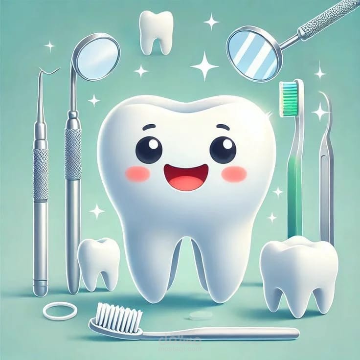 تصميم إعلان لخدمات العناية بالأسنان