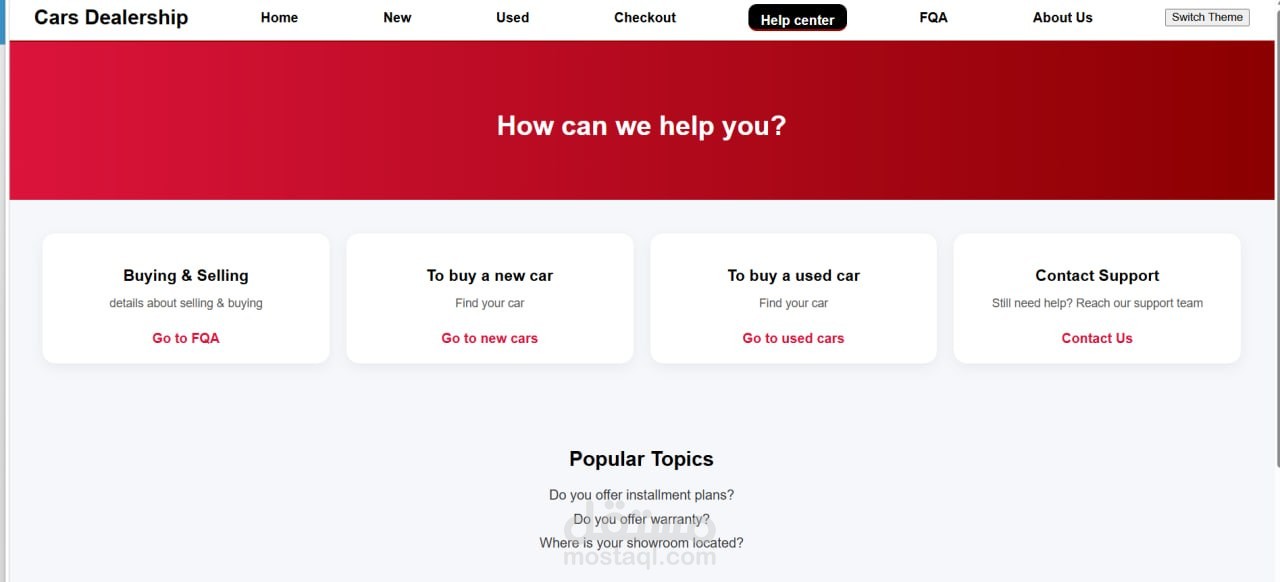 بناء موقع لعرض و بيع السيارات متعدد الصفحات باستخدام HTML, CSS, JavaScript