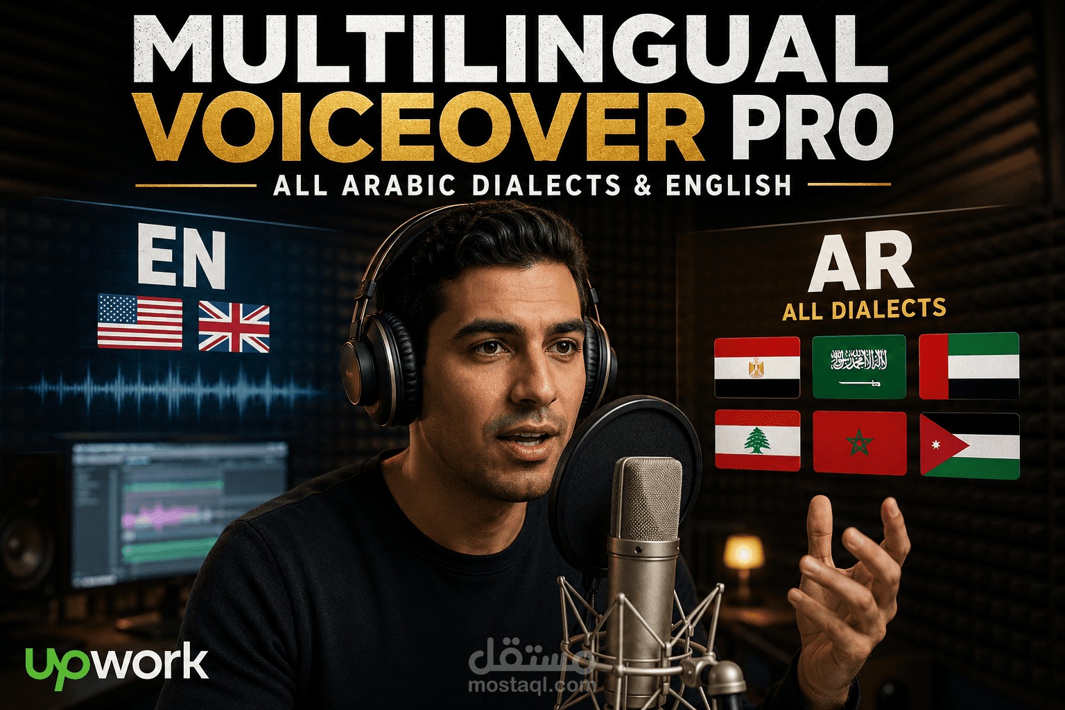 ( تعليق صوتي محترف ومنتج صوتي) Professional Voiceover Artist & Audio Producer