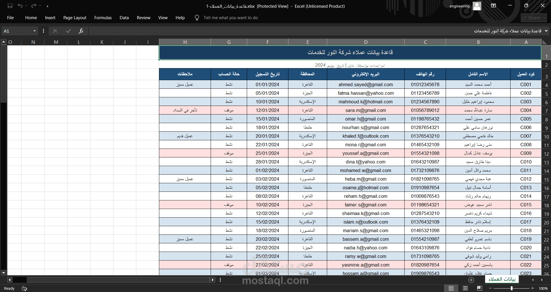 Customer Database Management