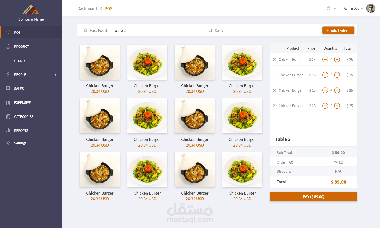 ui ux dashboard  لوحة تحكم