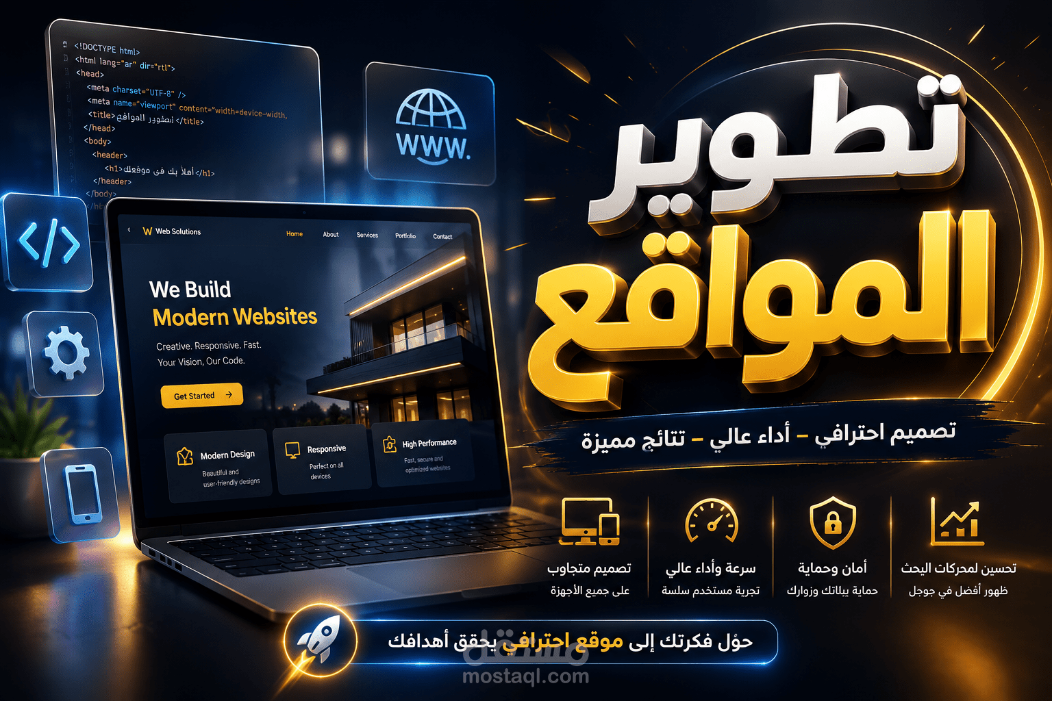 بناء مواقع بالذكاء الصناعي