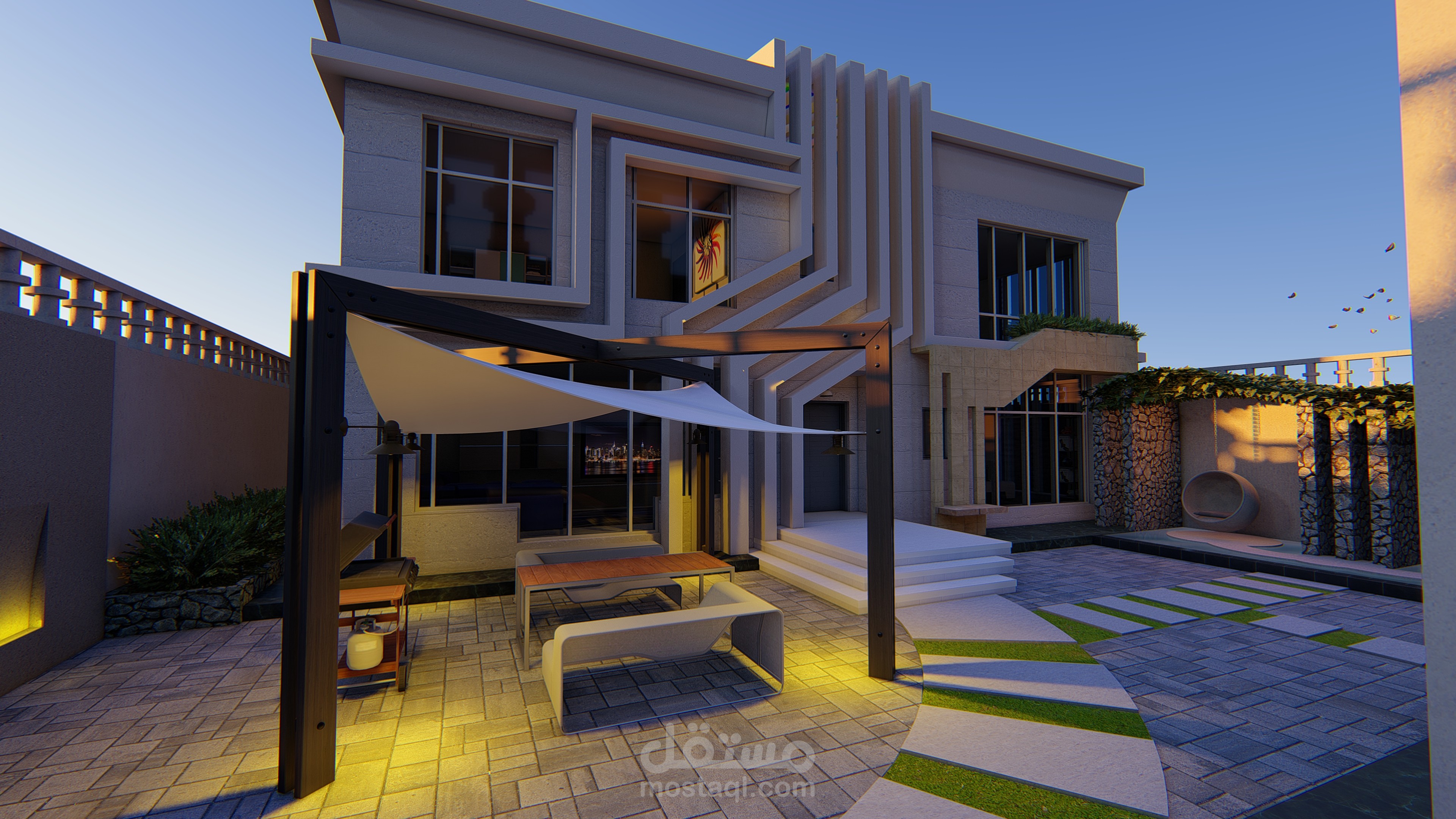 تصميم لـ    مـــنزل عــــائلي نموذج (1)