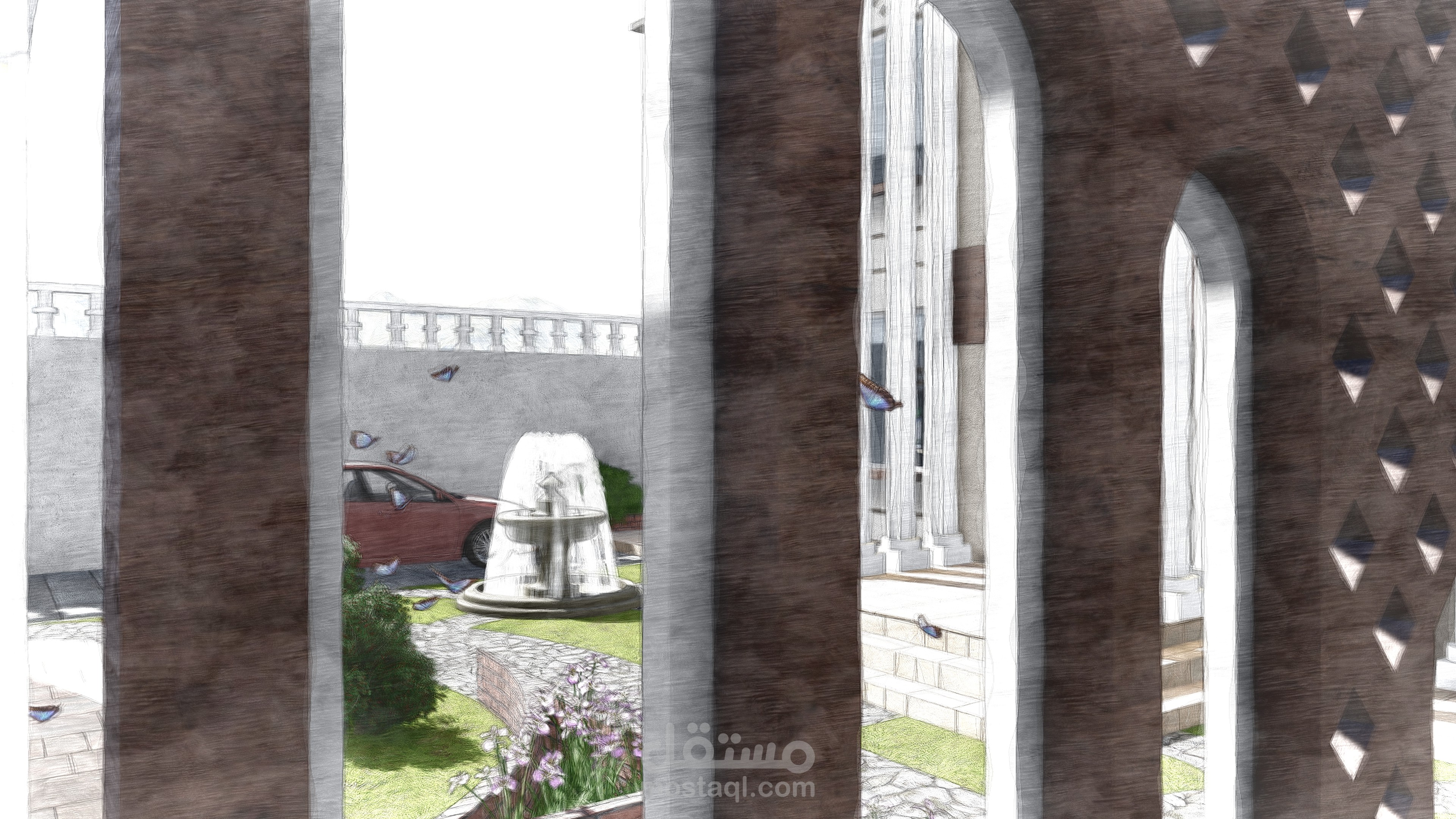 تصميم لـ    مـــنزل عــــائلي نموذج (2)