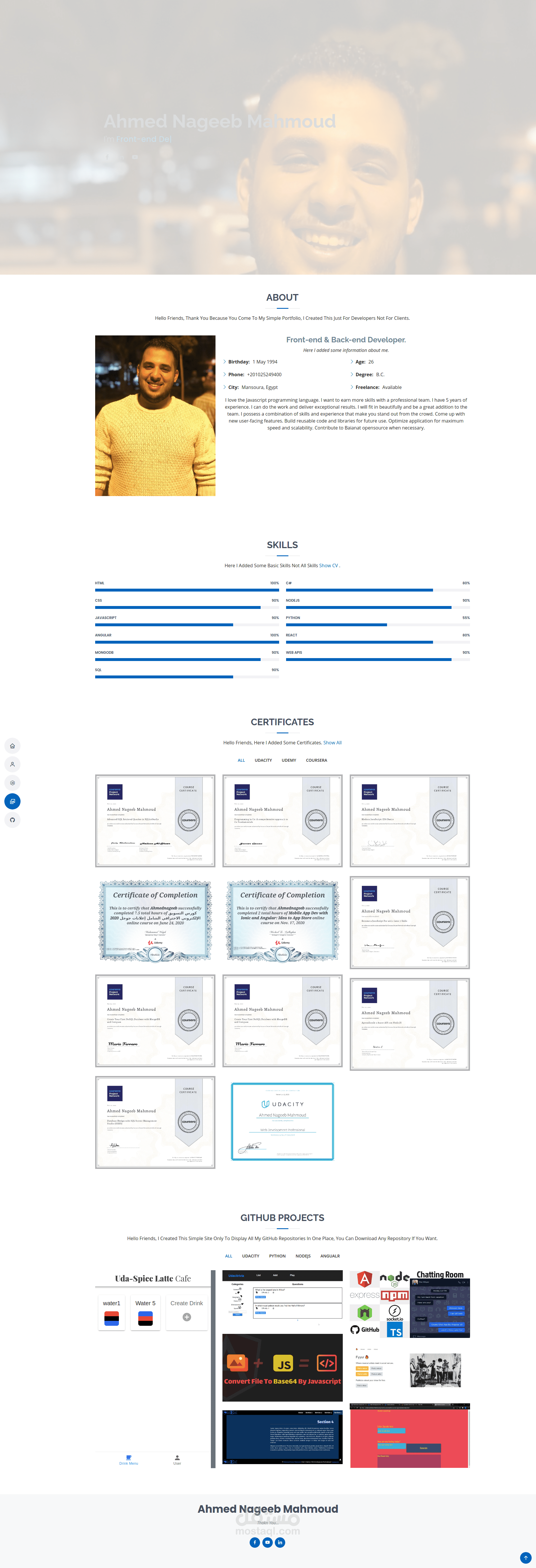 مشروع لعرض اعمال المطورين والمصمين