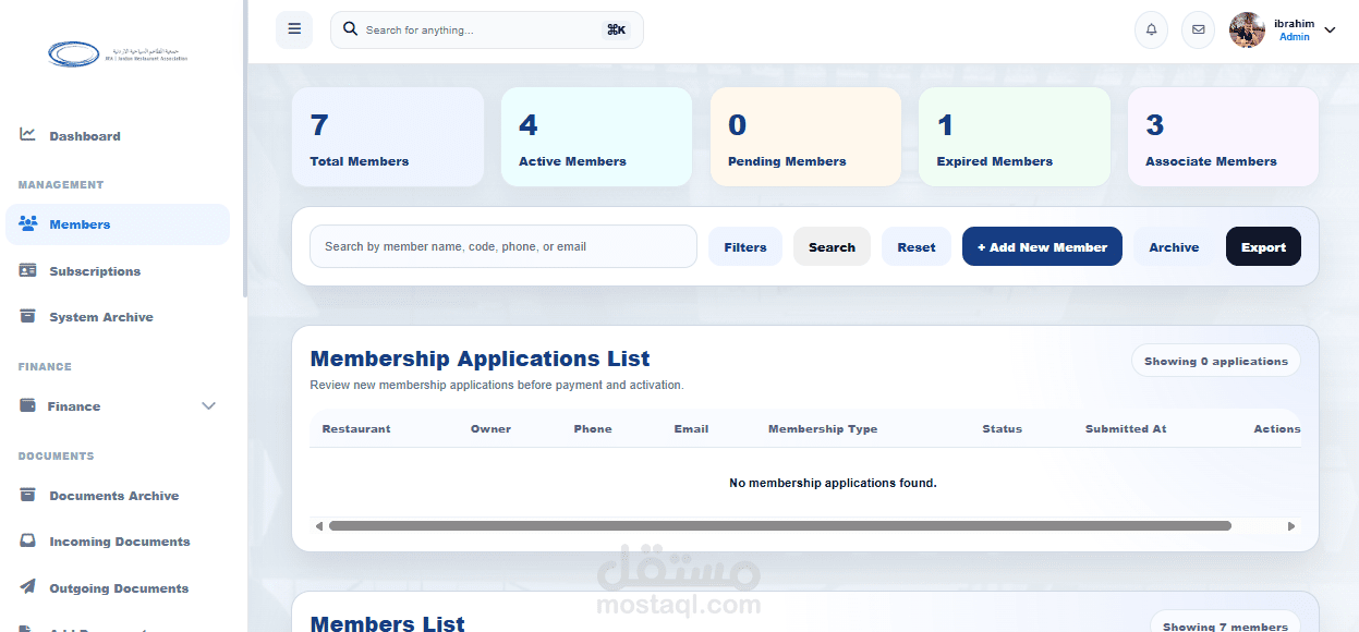 JRA SmartOps - Membership Management System