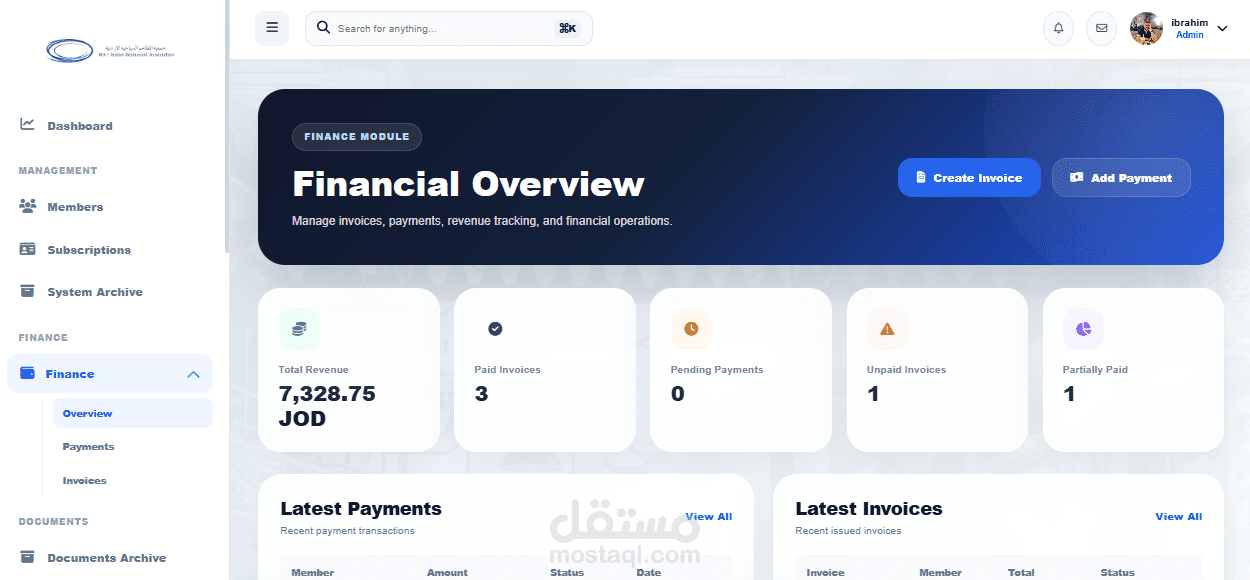 JRA SmartOps - Finance & Invoice Management