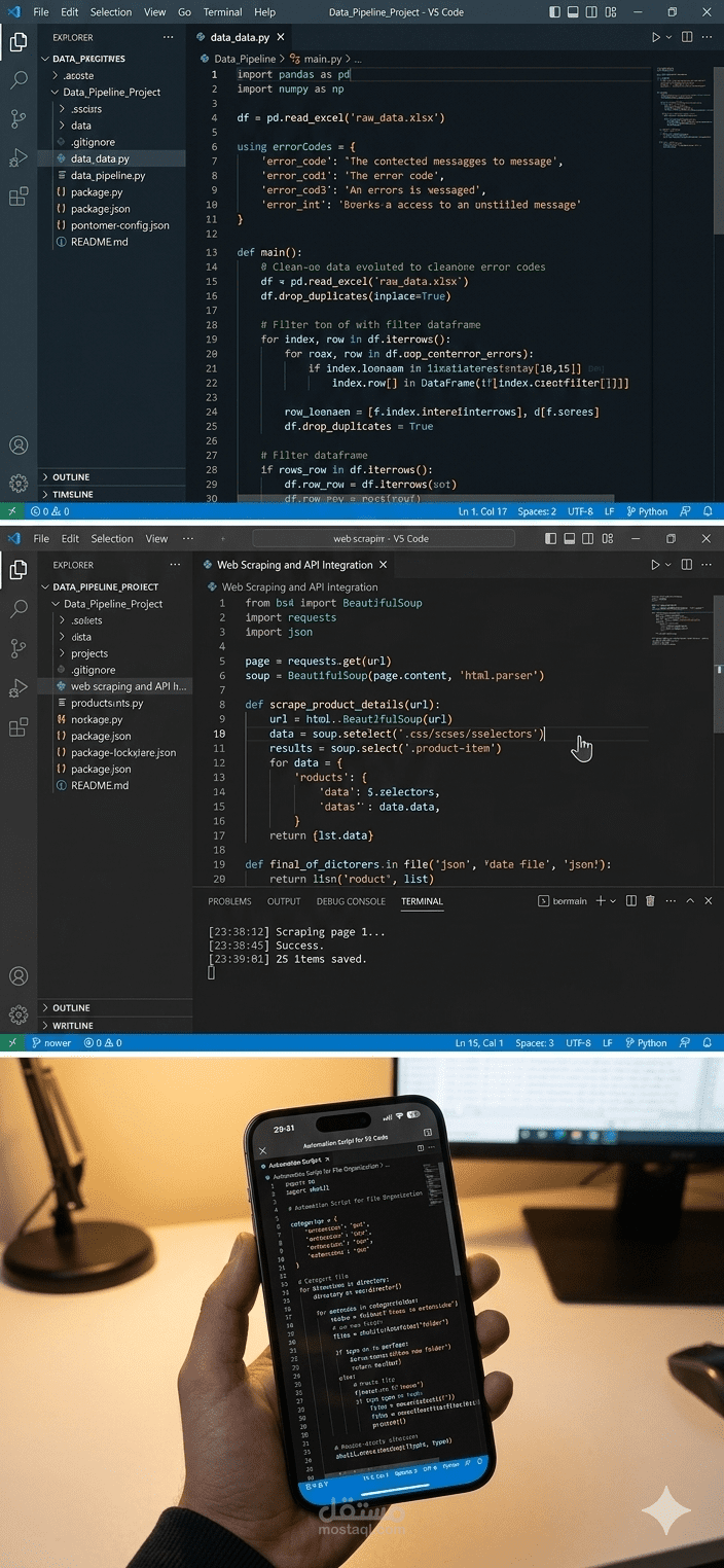 سكربت Python ذكي لتنظيف وتنسيق ملفات البيانات الضخمة تلقائياً