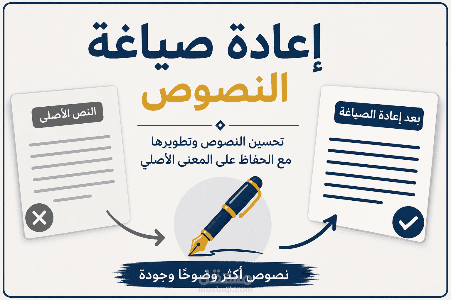 إعادة صياغة وتحرير النصوص