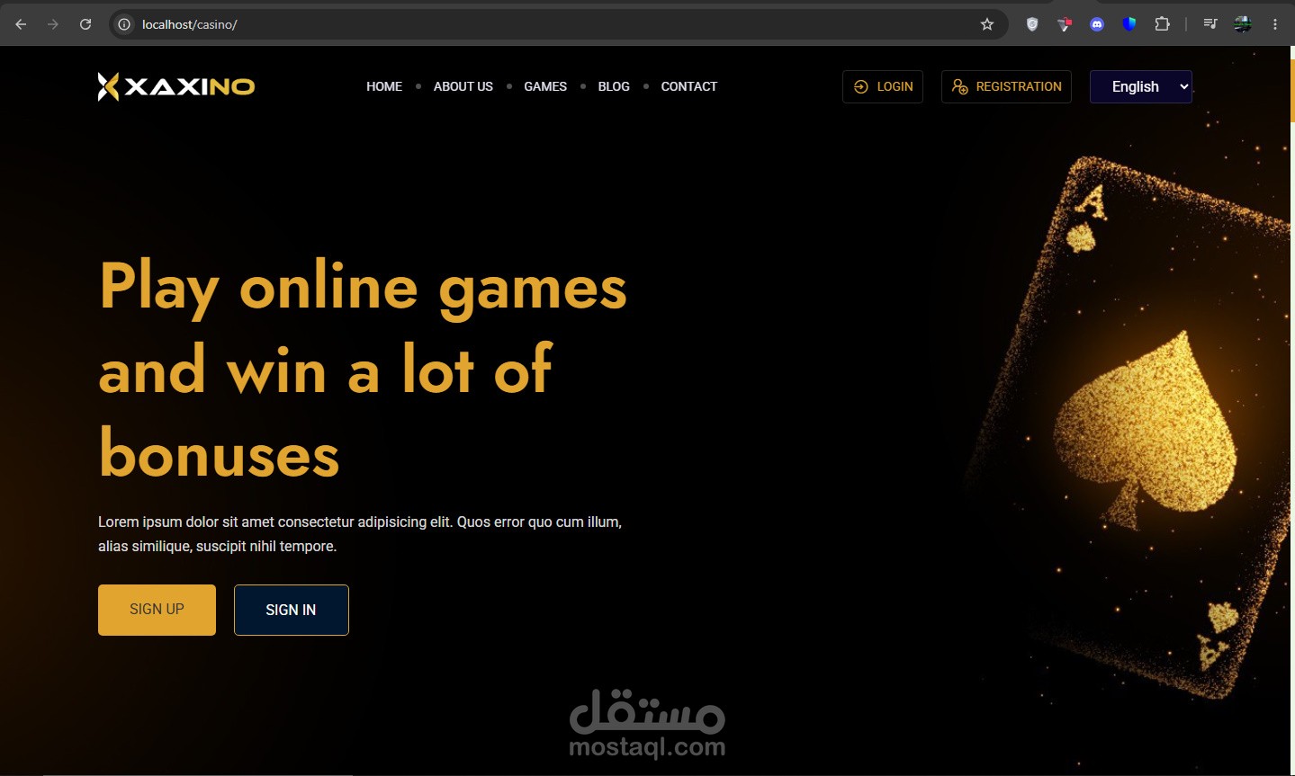 موقع كازينو إلكتروني متكامل مع لوحة تحكم احترافية باستخدام PHP
