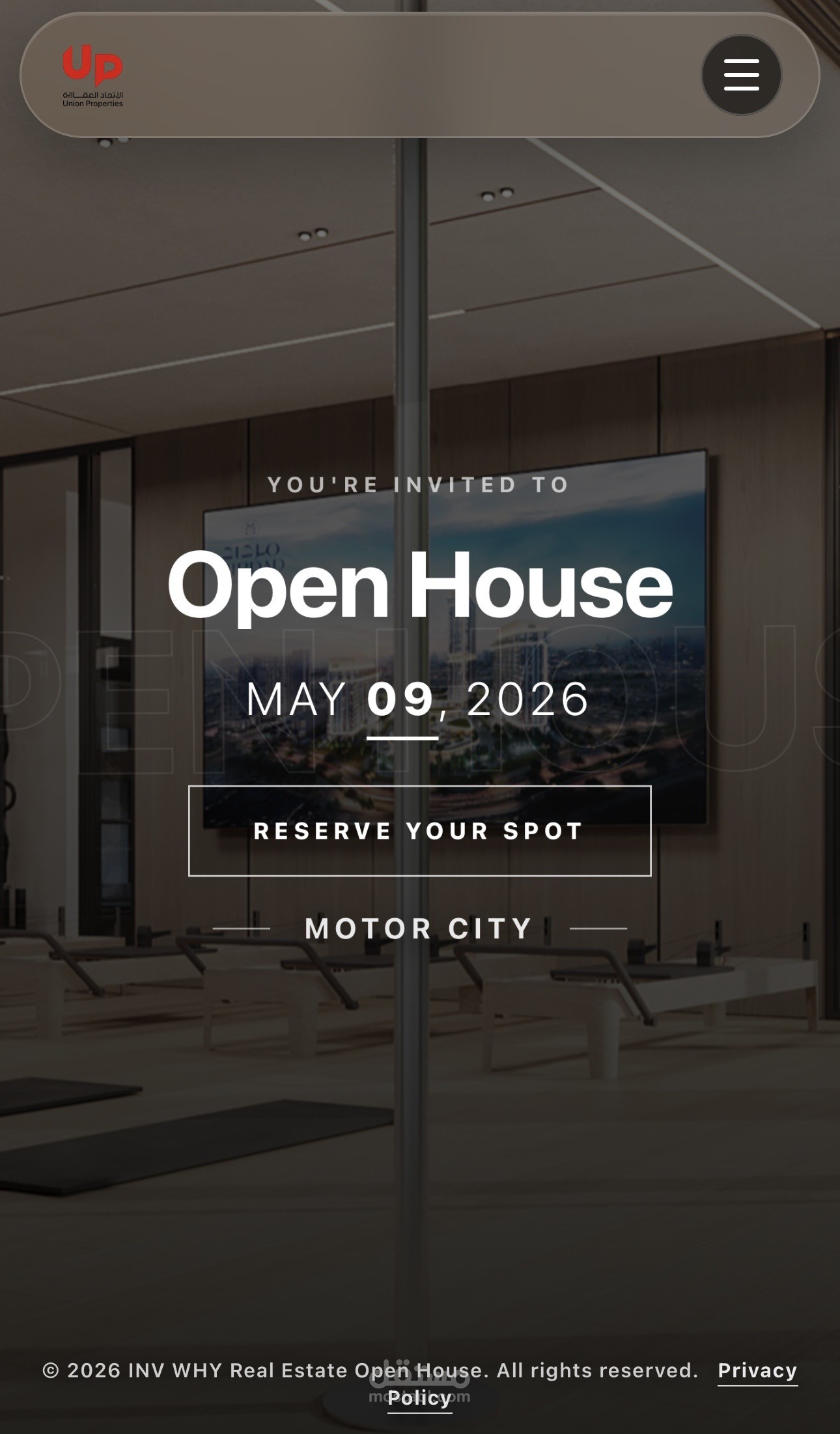 Open house landing page