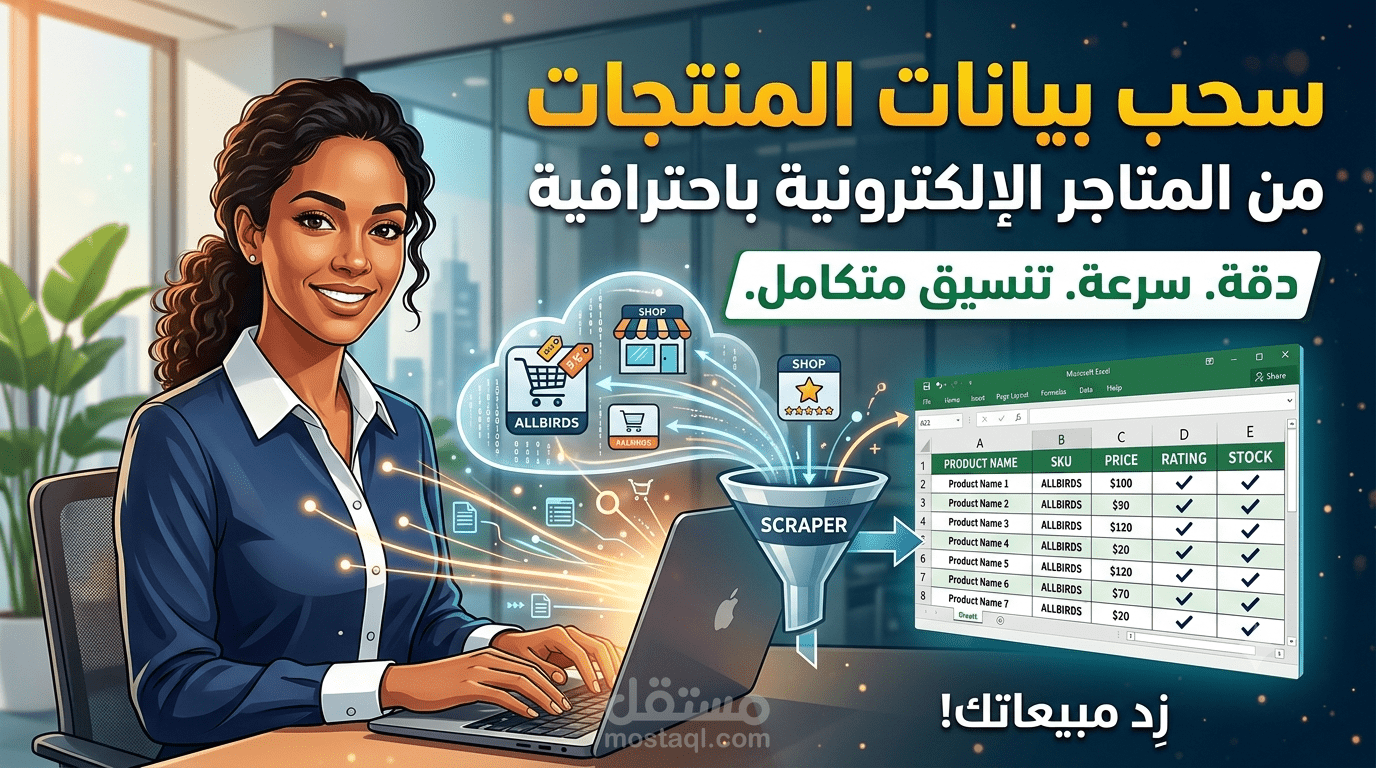 سحب بيانات المنتجات من المتاجر الالكترونية